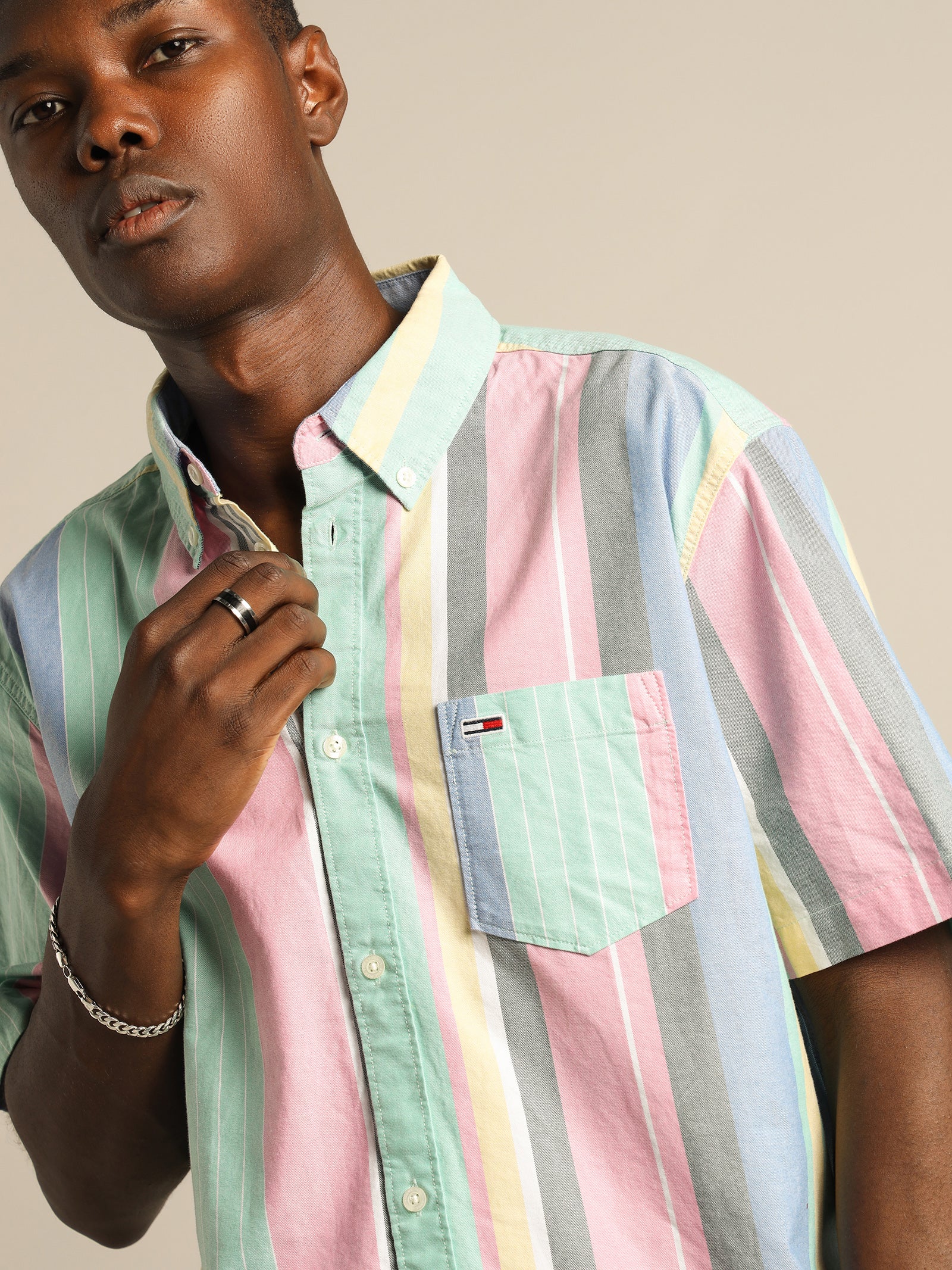 TJM Stripe 2 Short Sleeve Shirt - Image 5