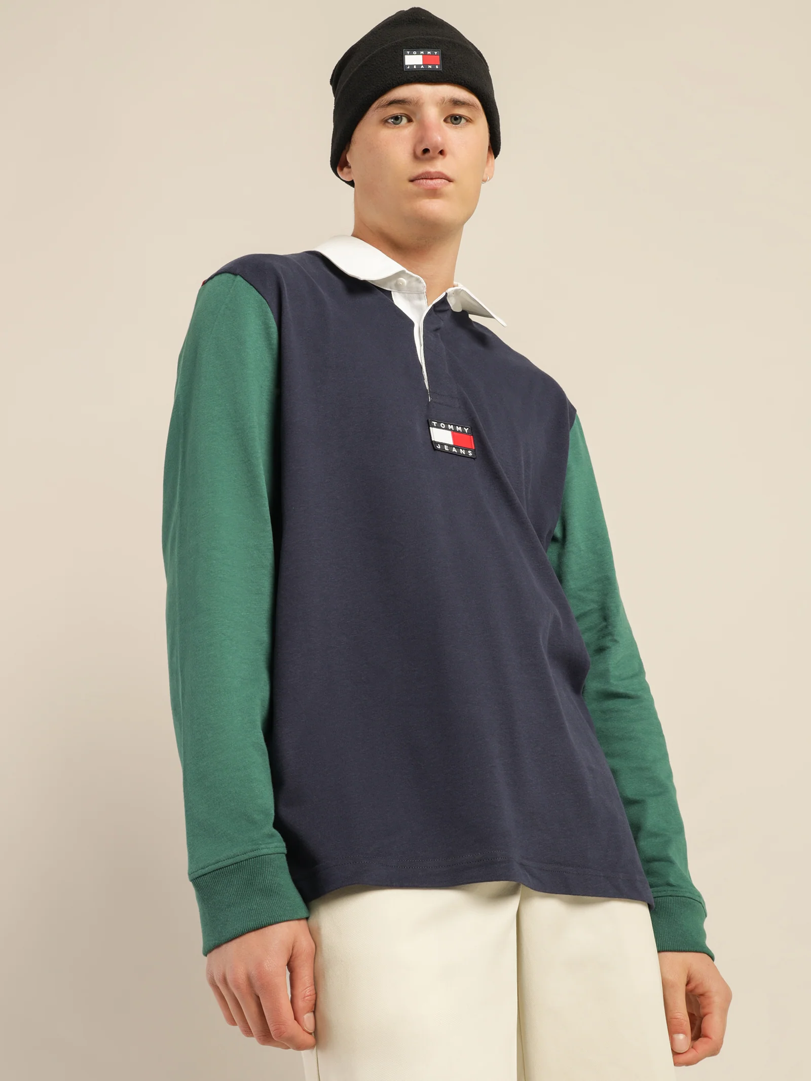Tommy Badge Relaxed Fit Rugby Polo - Image 3