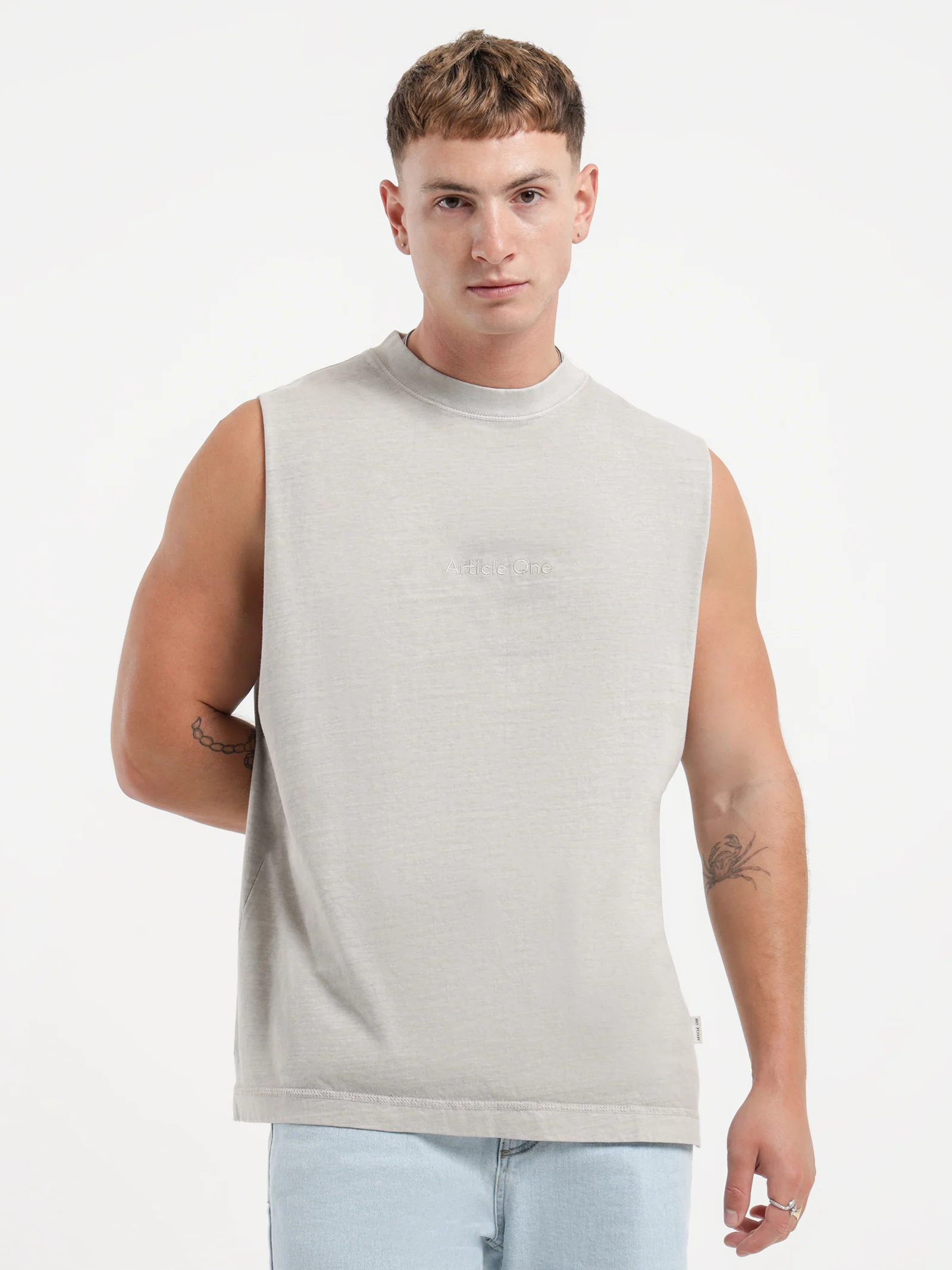 Tonal Logo Muscle Top - Image 4
