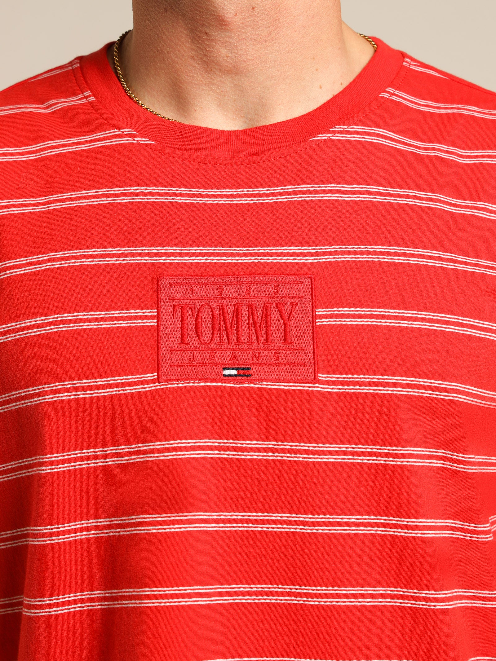 Tonal Logo Stripe T-Shirt - Image 3