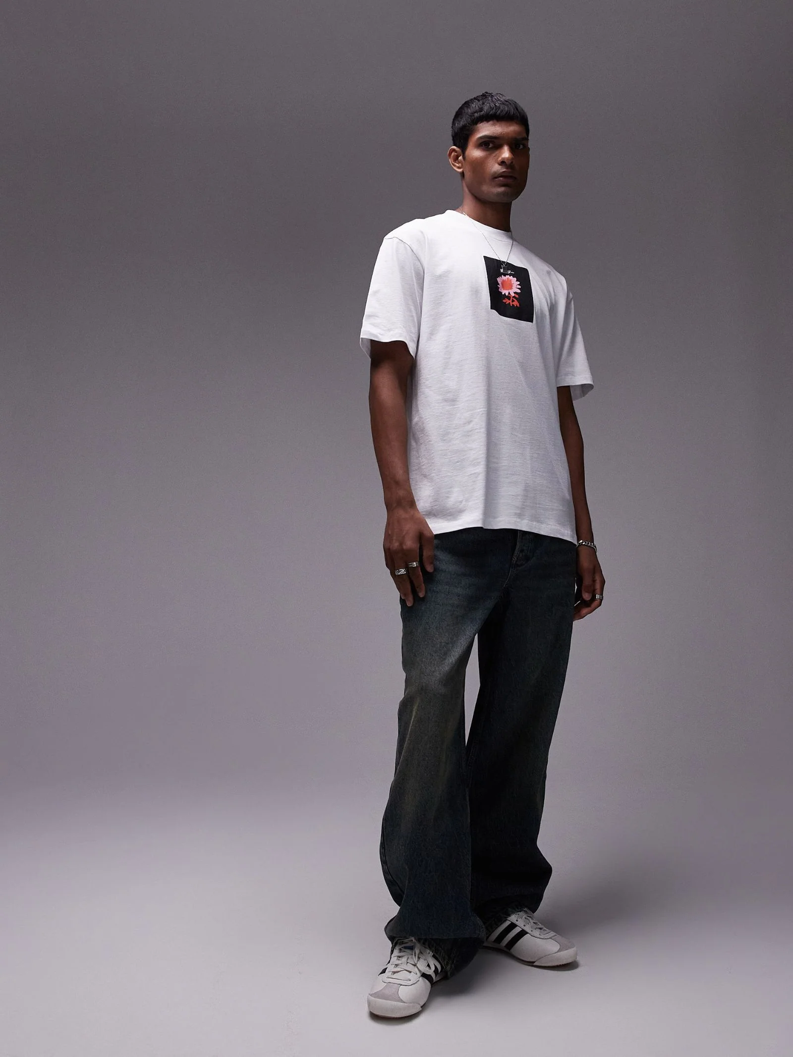 Japanese Floral Print Oversized T-Shirt - Image 3