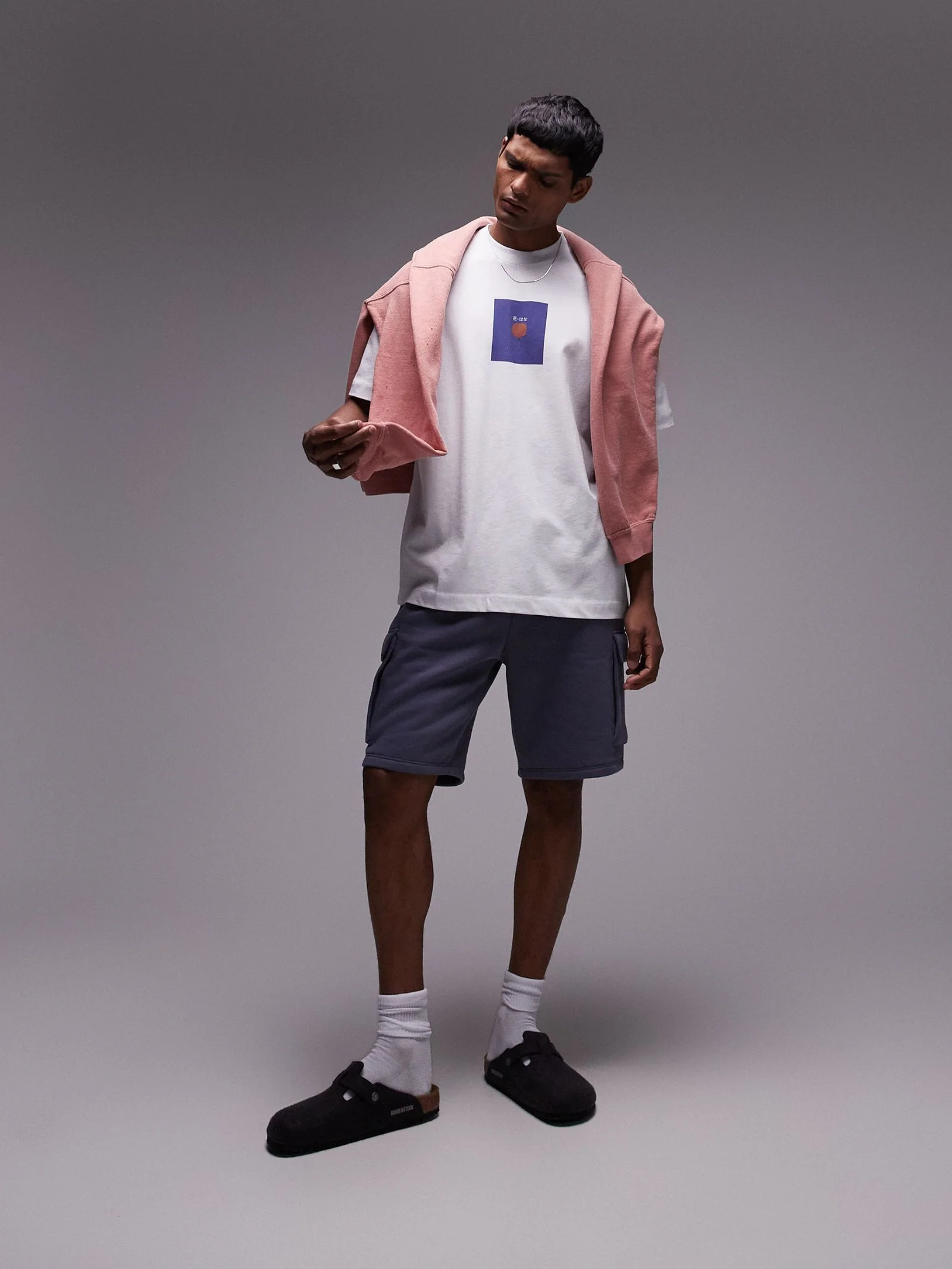 Japanese Poppy Print Oversized T-Shirt - Image 4