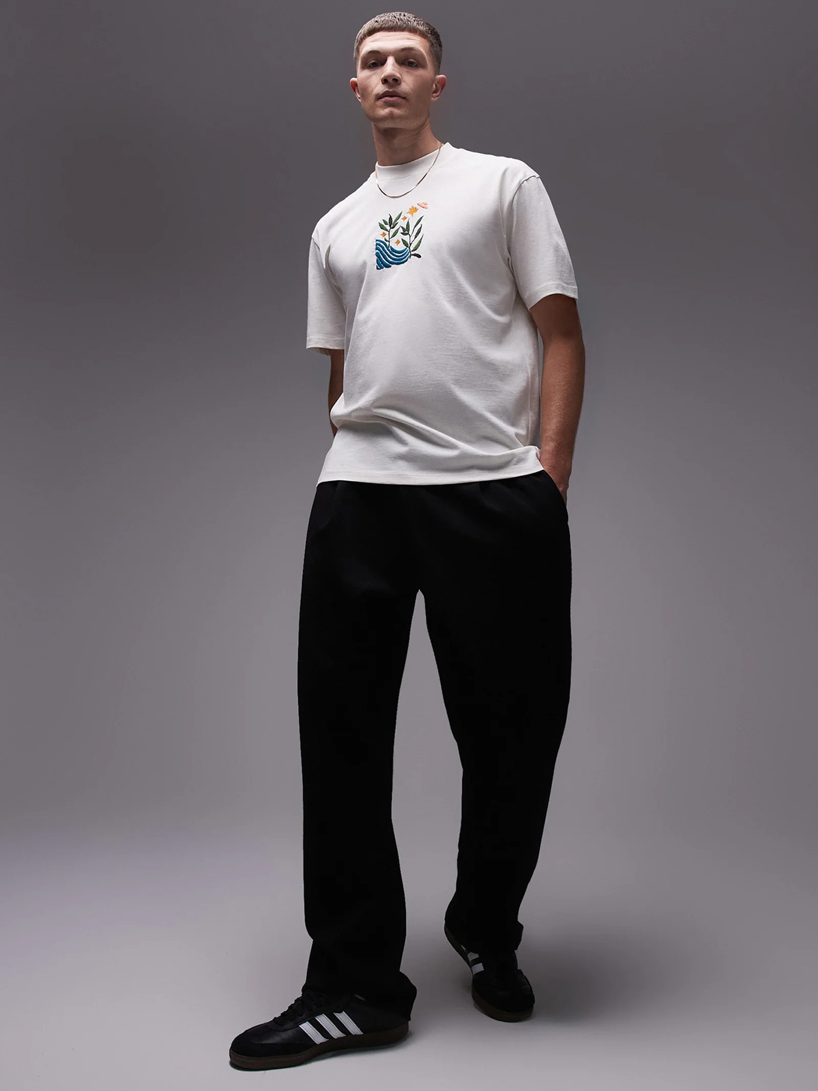Landscape Embroidery Oversized T-Shirt - Image 3