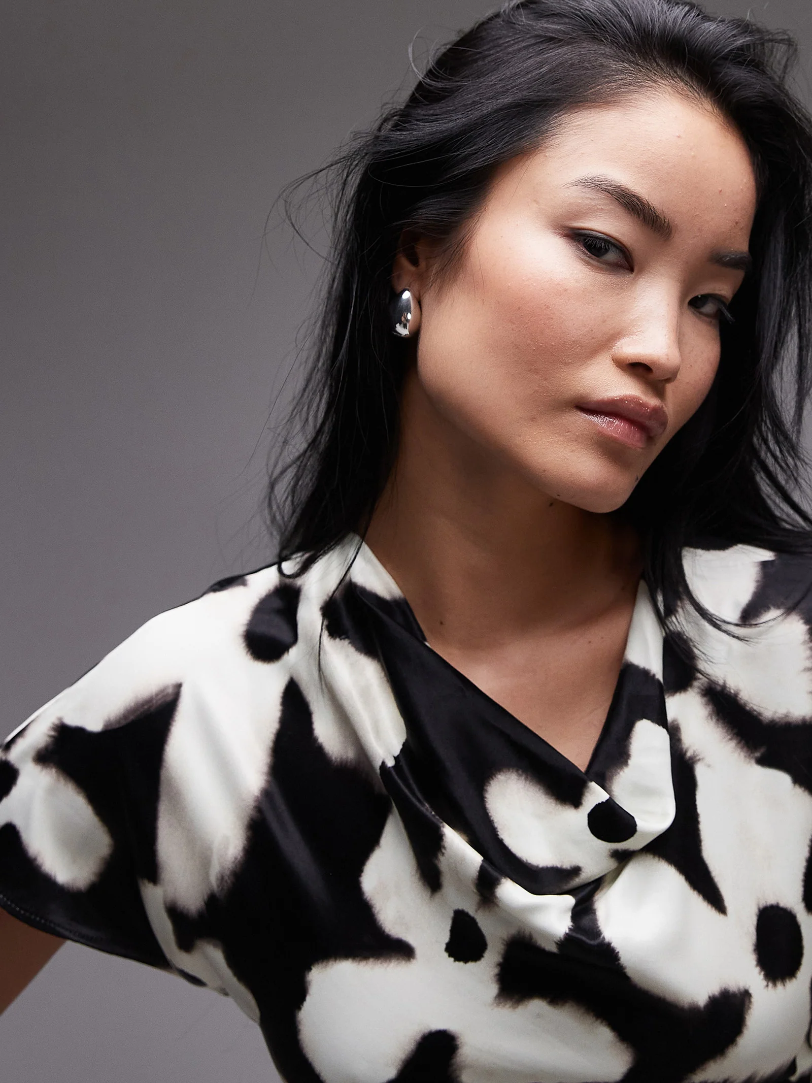 Mini High Neck Ruched Dress - Image 4