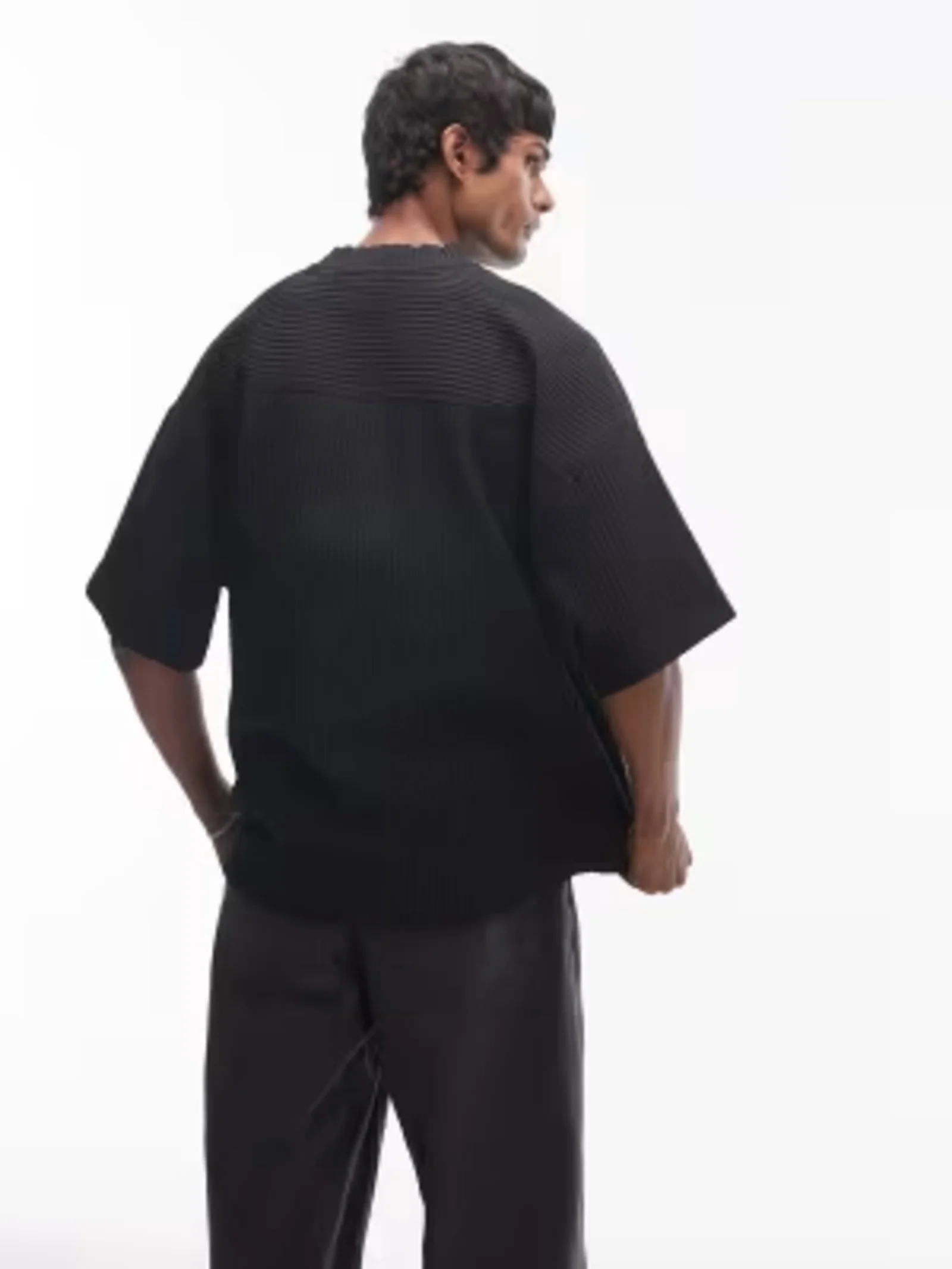 Oversized Plisse Tee - Image 2