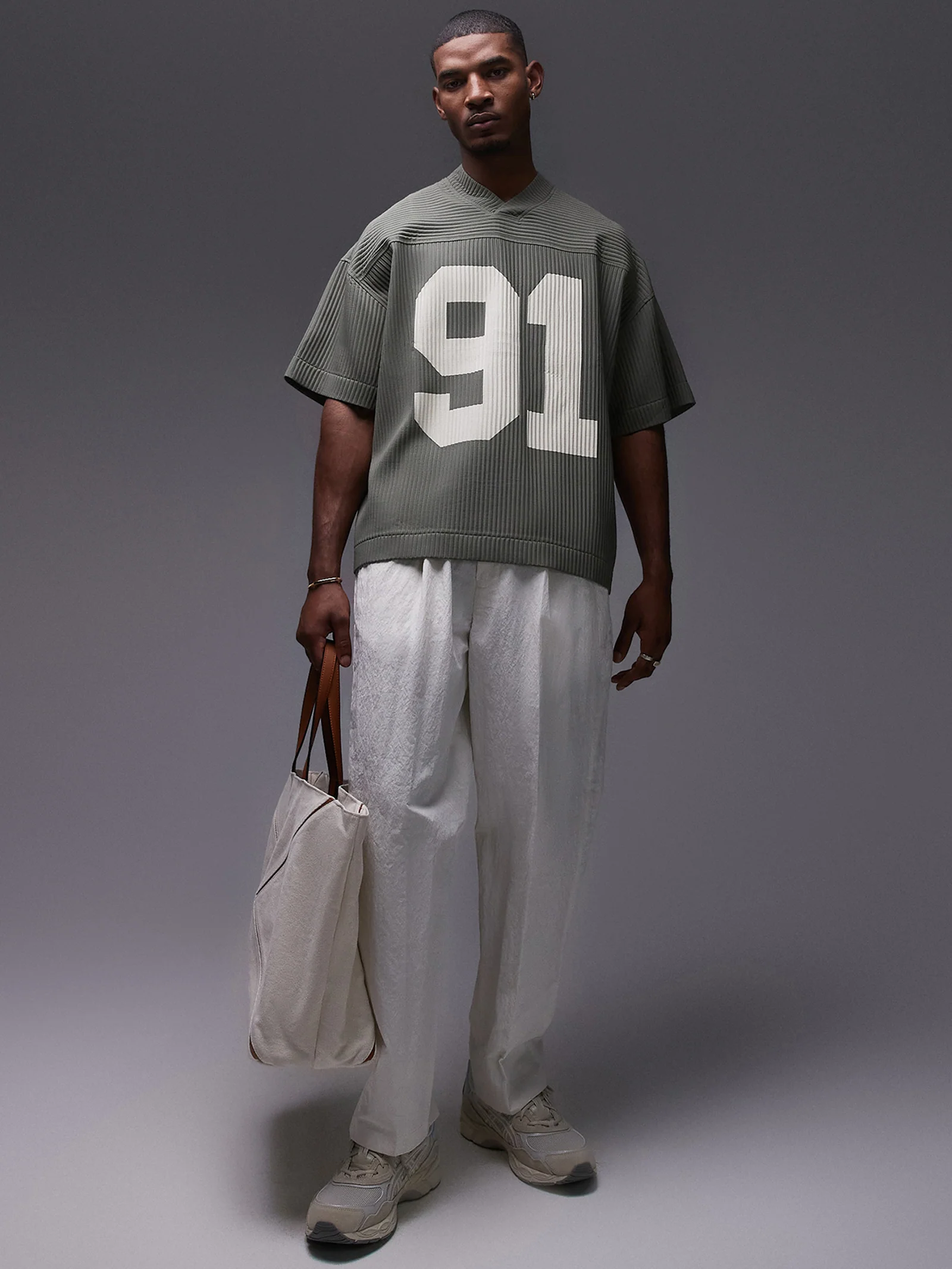 Oversized Plisse T-Shirt - Image 2