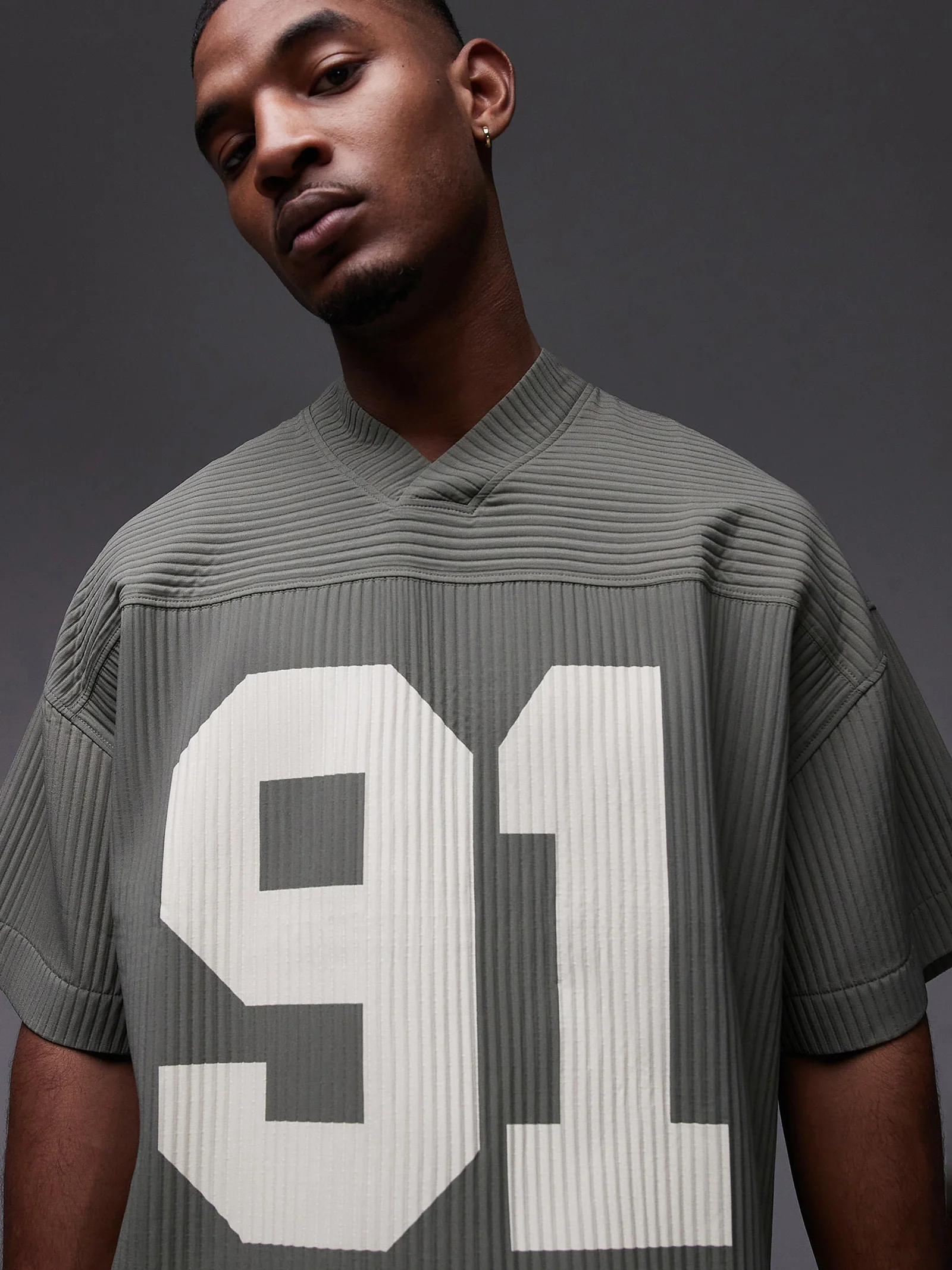 Oversized Plisse T-Shirt - Image 4