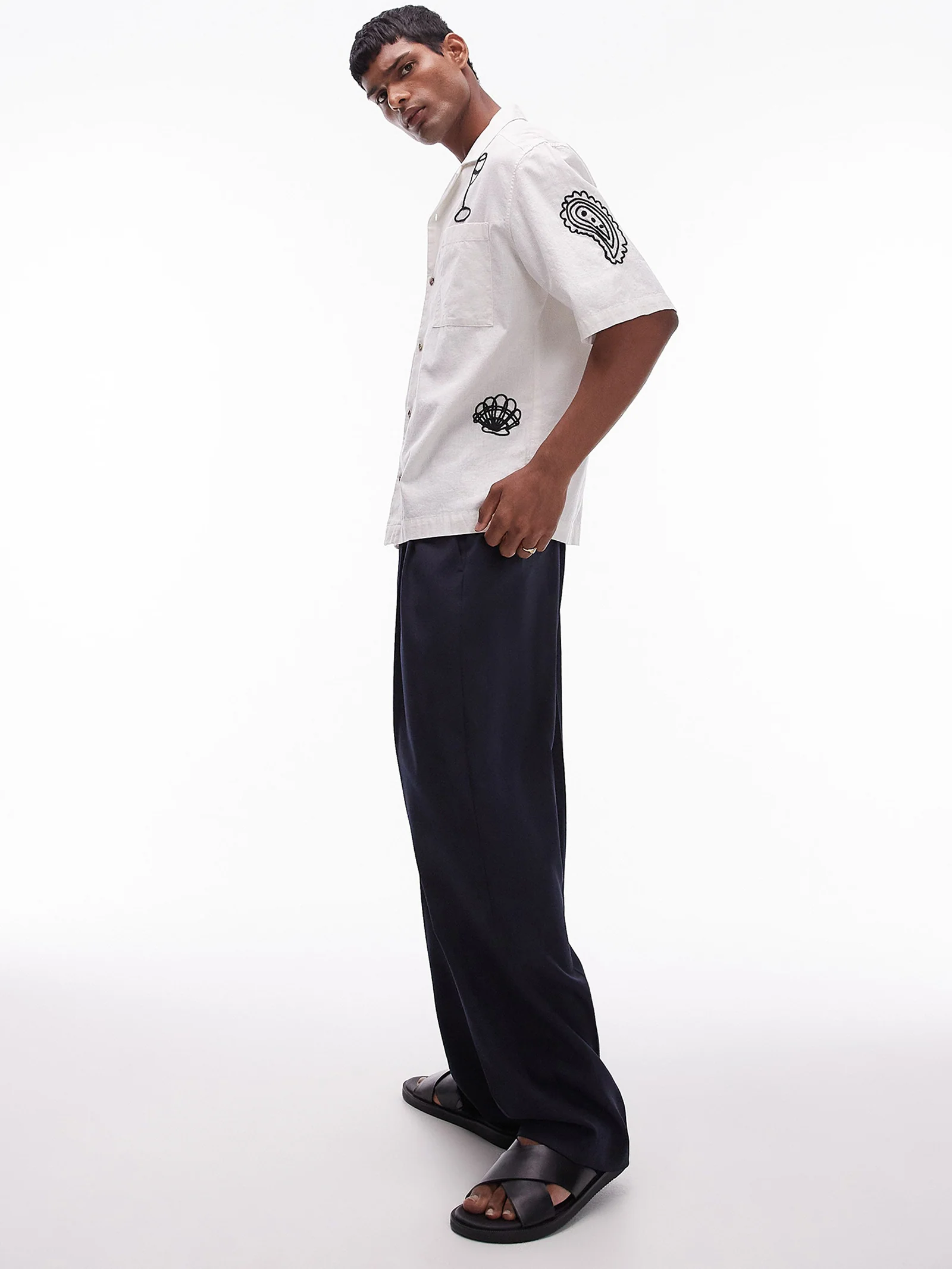 Relaxed Beach Embroidered Shirt - Image 3