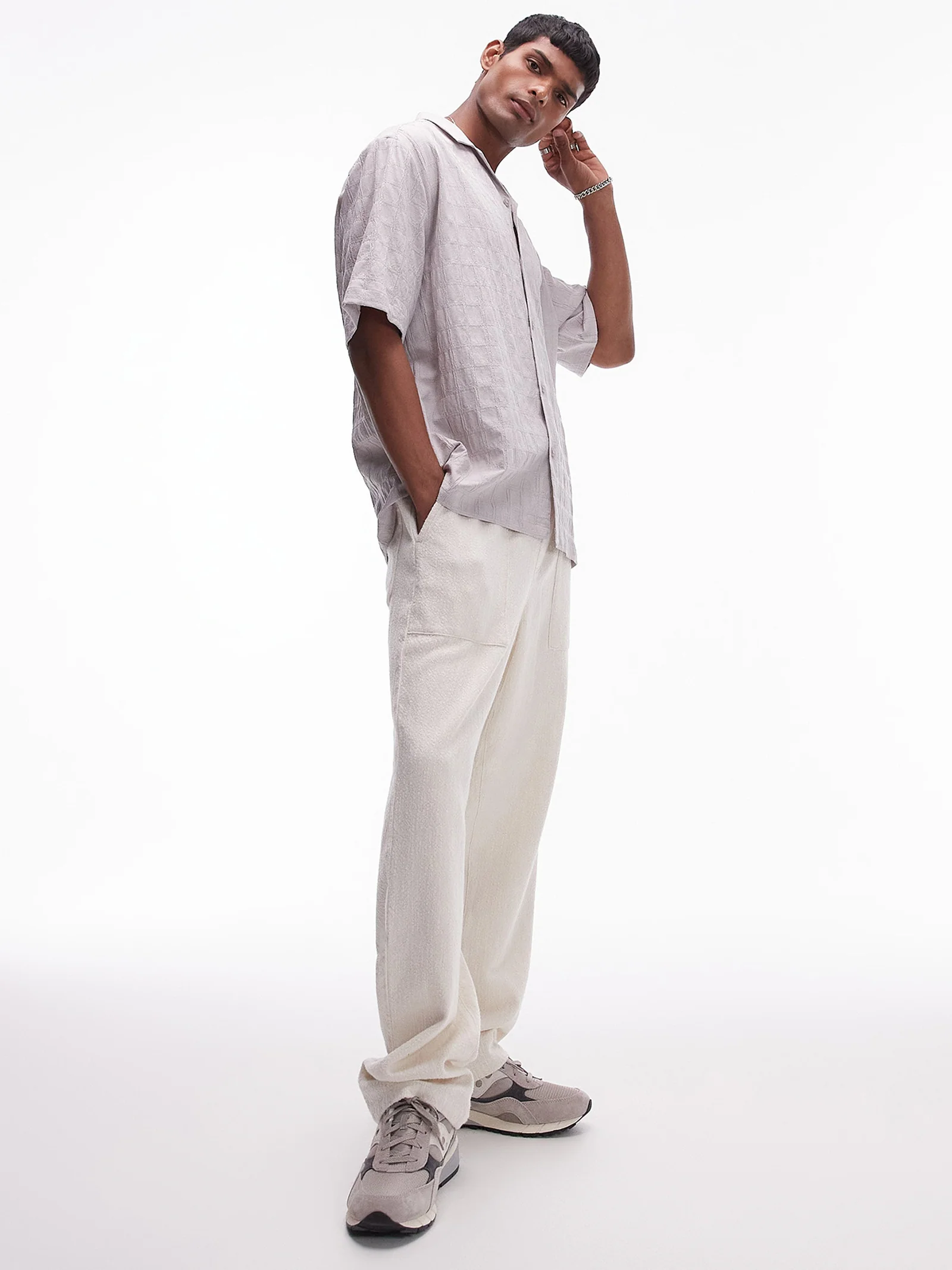 Textured Grid Shirt - Image 2