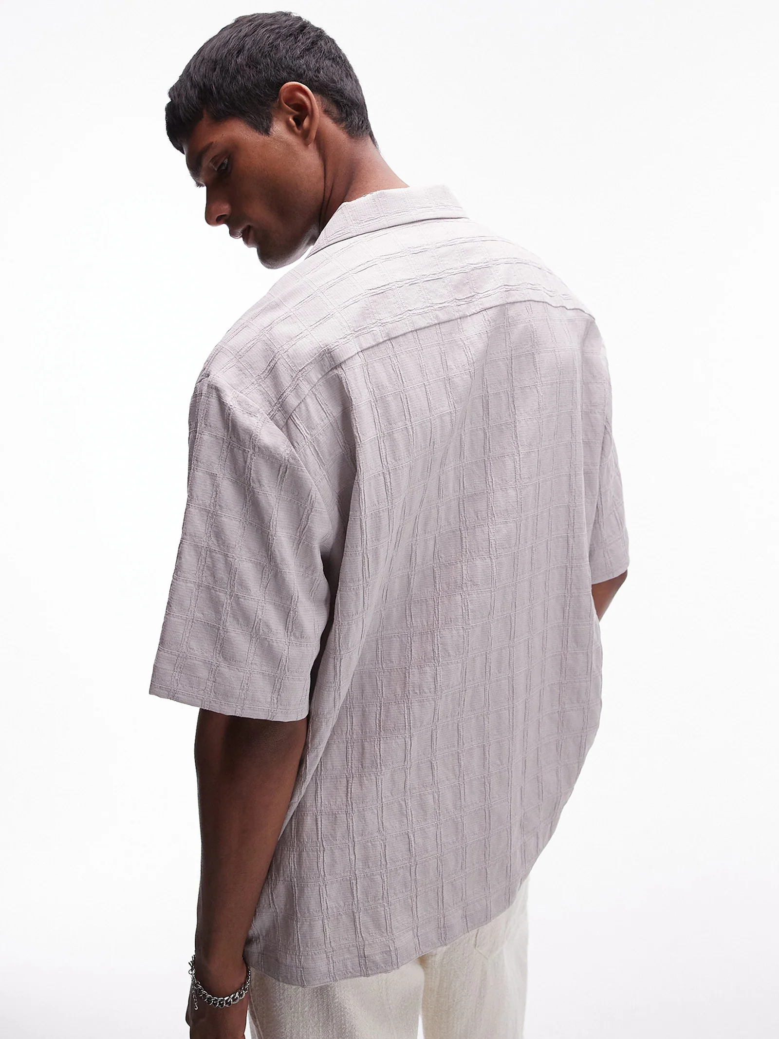 Textured Grid Shirt - Image 3