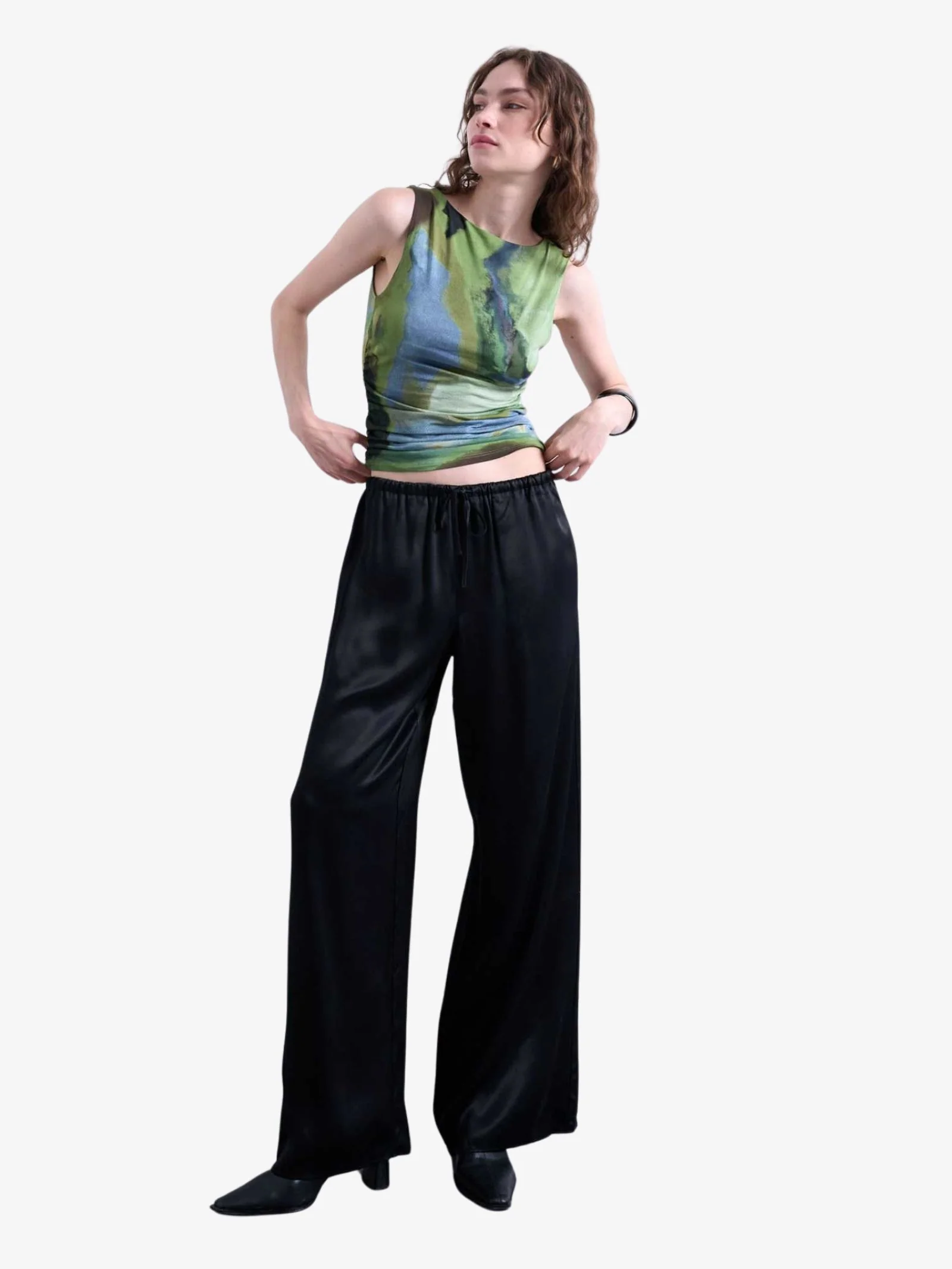 Abstract Print Ruched Side Tank - Image 2