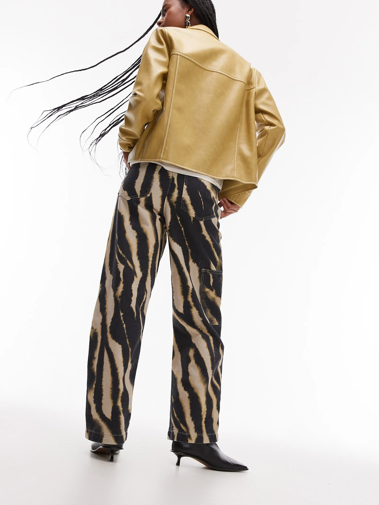 Blurred Zebra Patch Detail Pant - Image 2