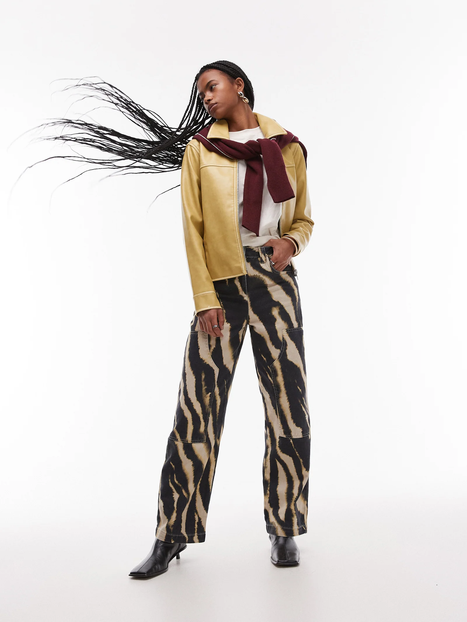 Blurred Zebra Patch Detail Pant - Image 5