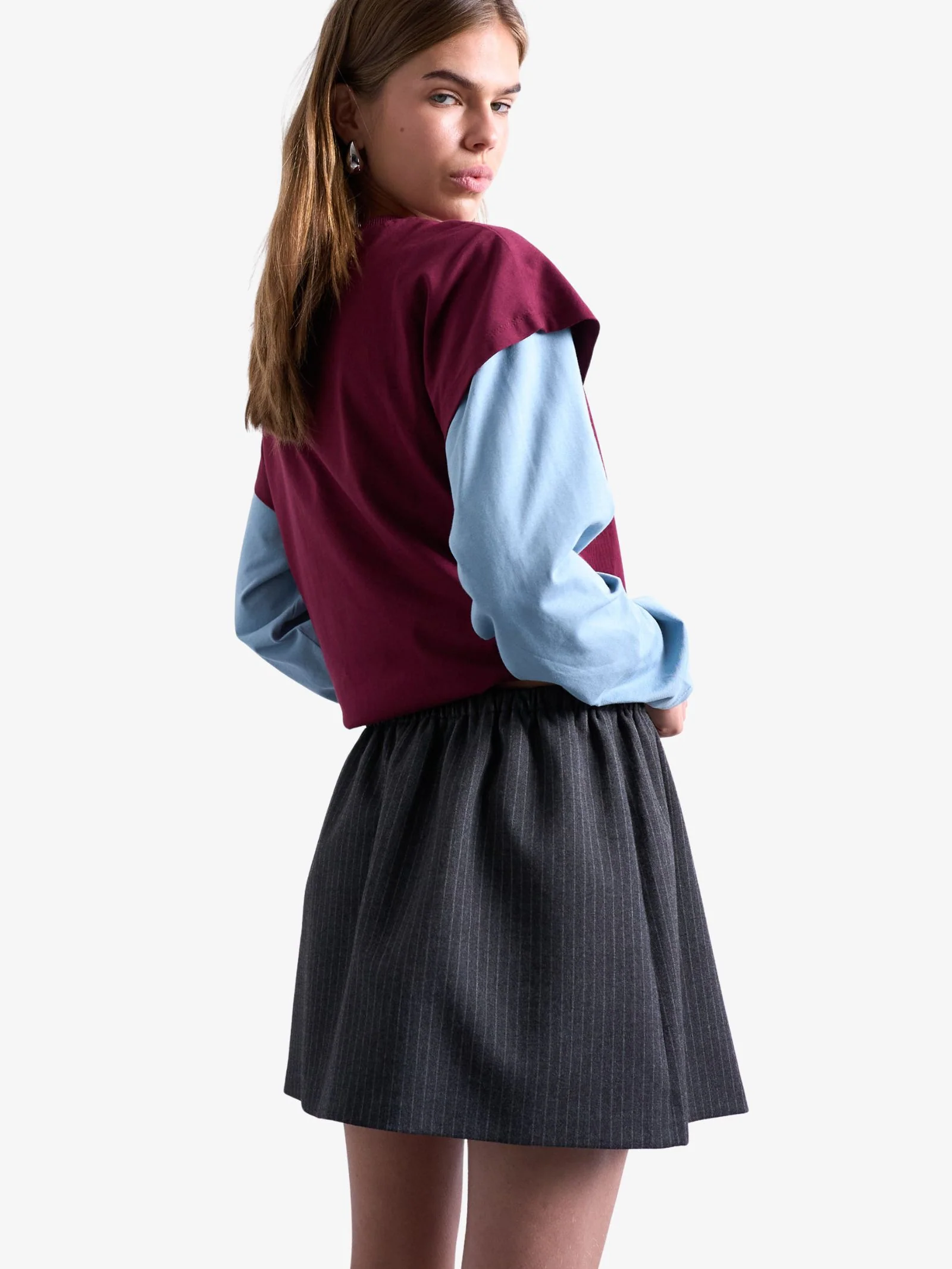 Brushed Low Rise Flippy Mini Micro Skirt - Image 3