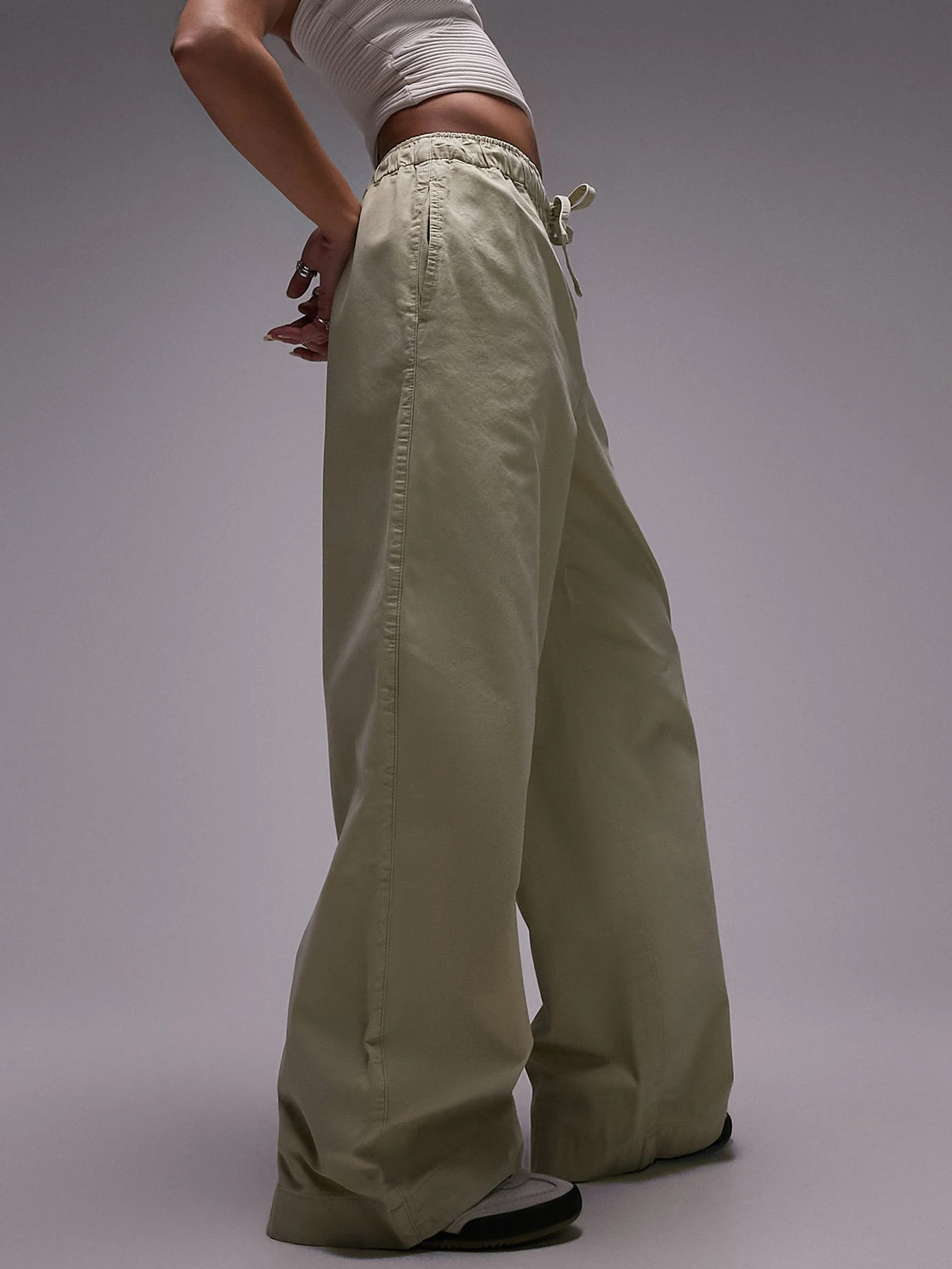 Casual Draw Cord Waist Straight Leg Trouser - Image 3