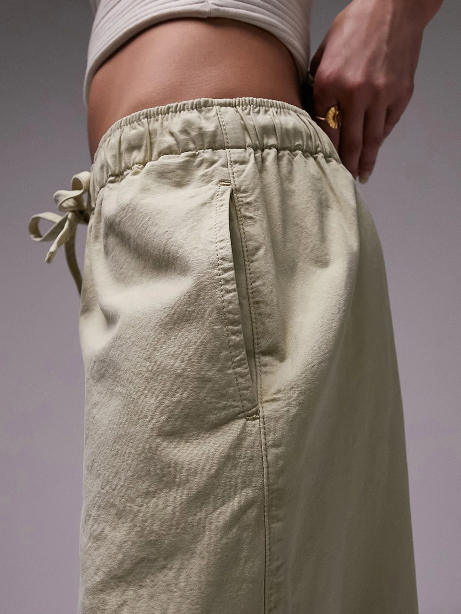 Casual Draw Cord Waist Straight Leg Trouser - Image 4
