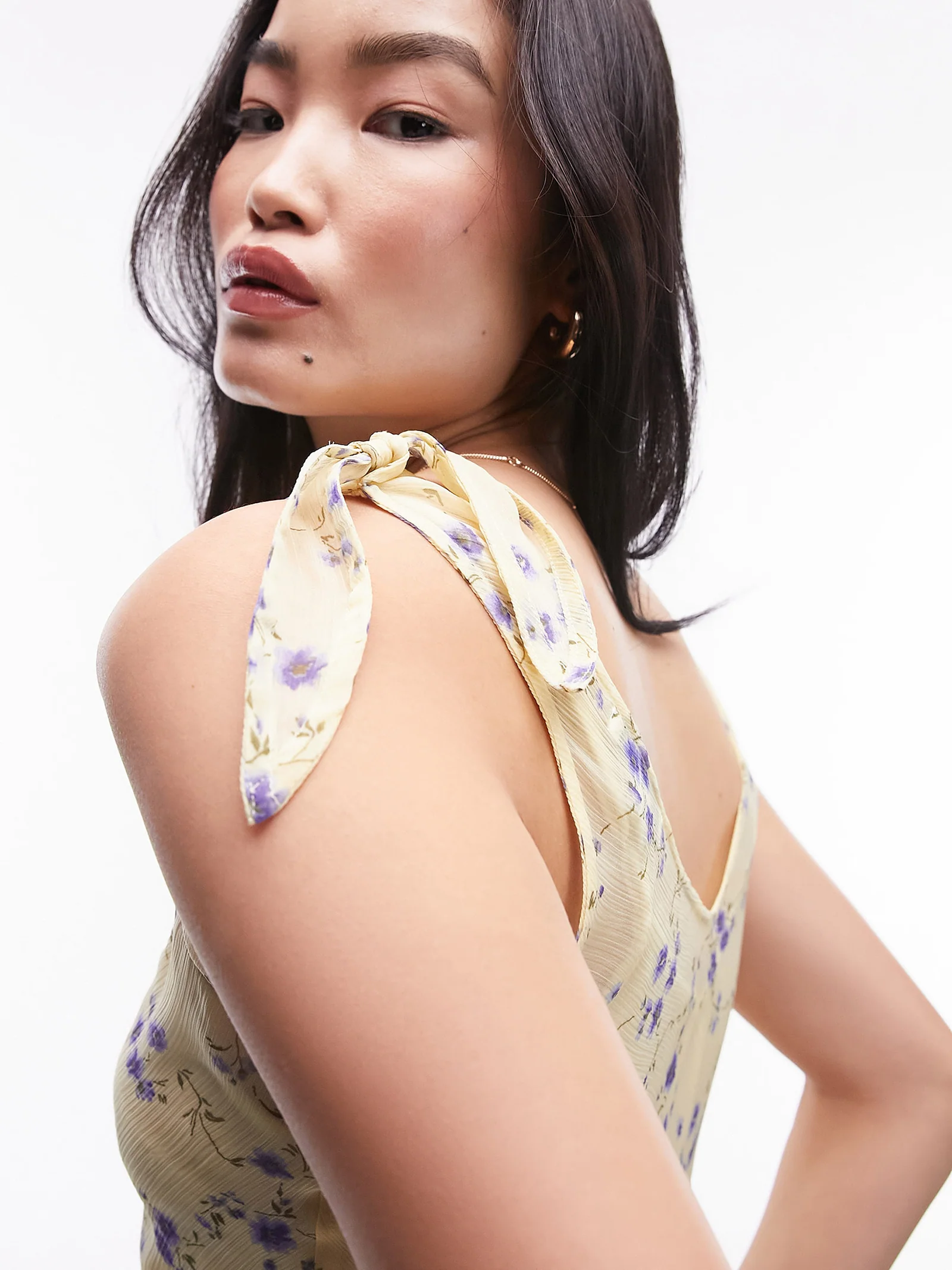 Co-Ord Sheer Print Tie Up Cami - Image 4