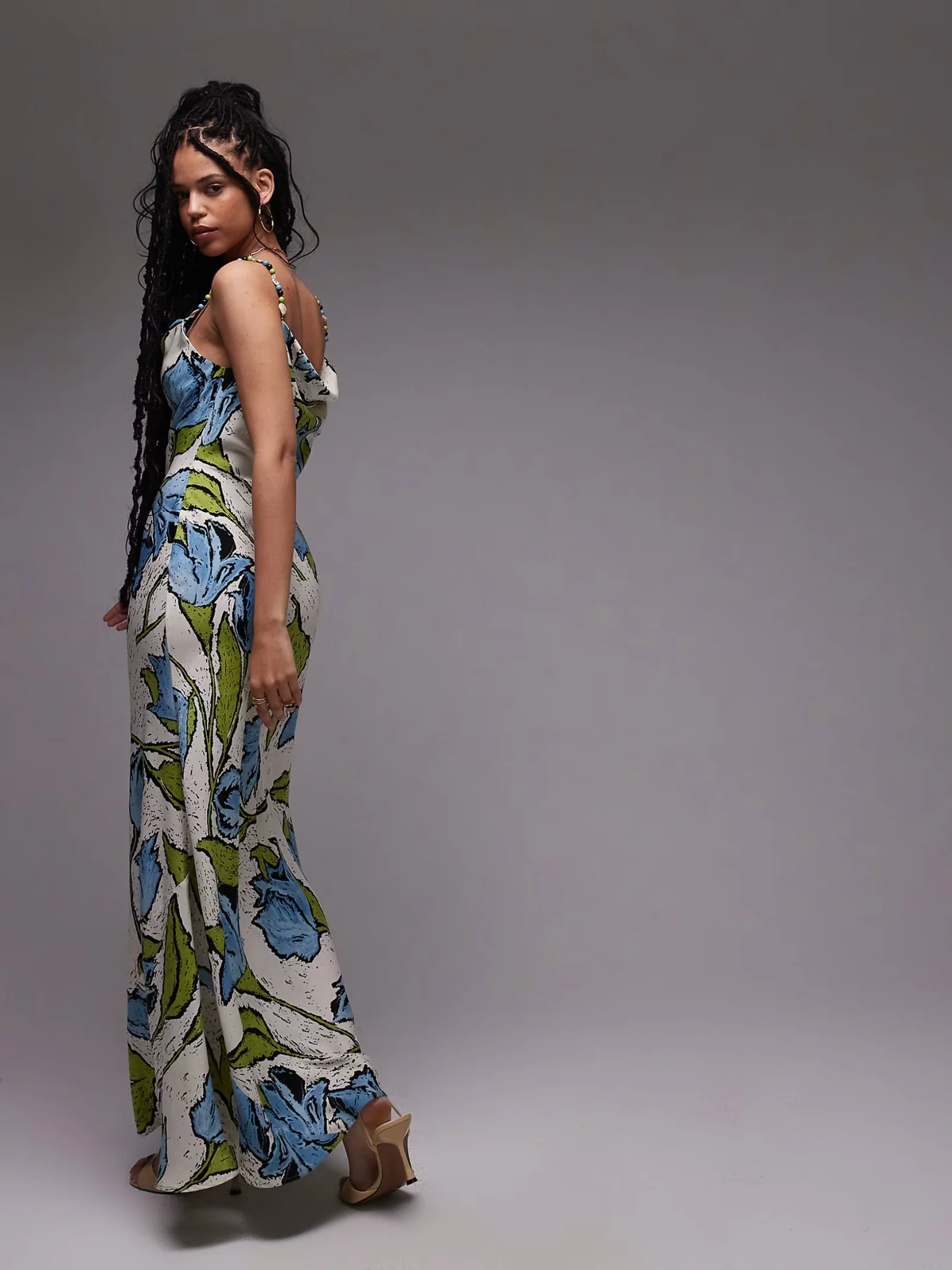 Cowl Neck Midi Slip Dress - Image 3