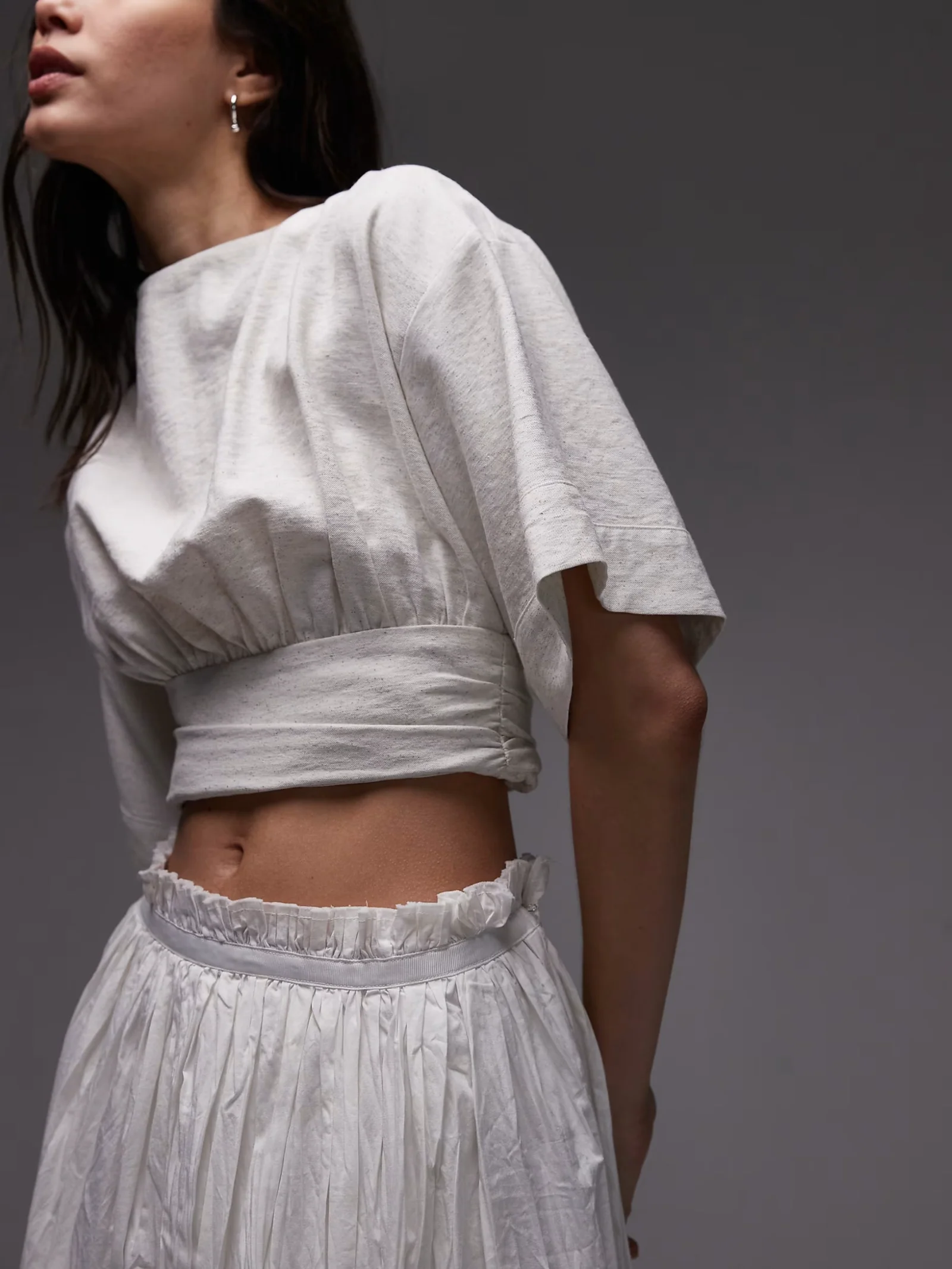 Crinkle Cotton Laundered Full Skirt - Image 4