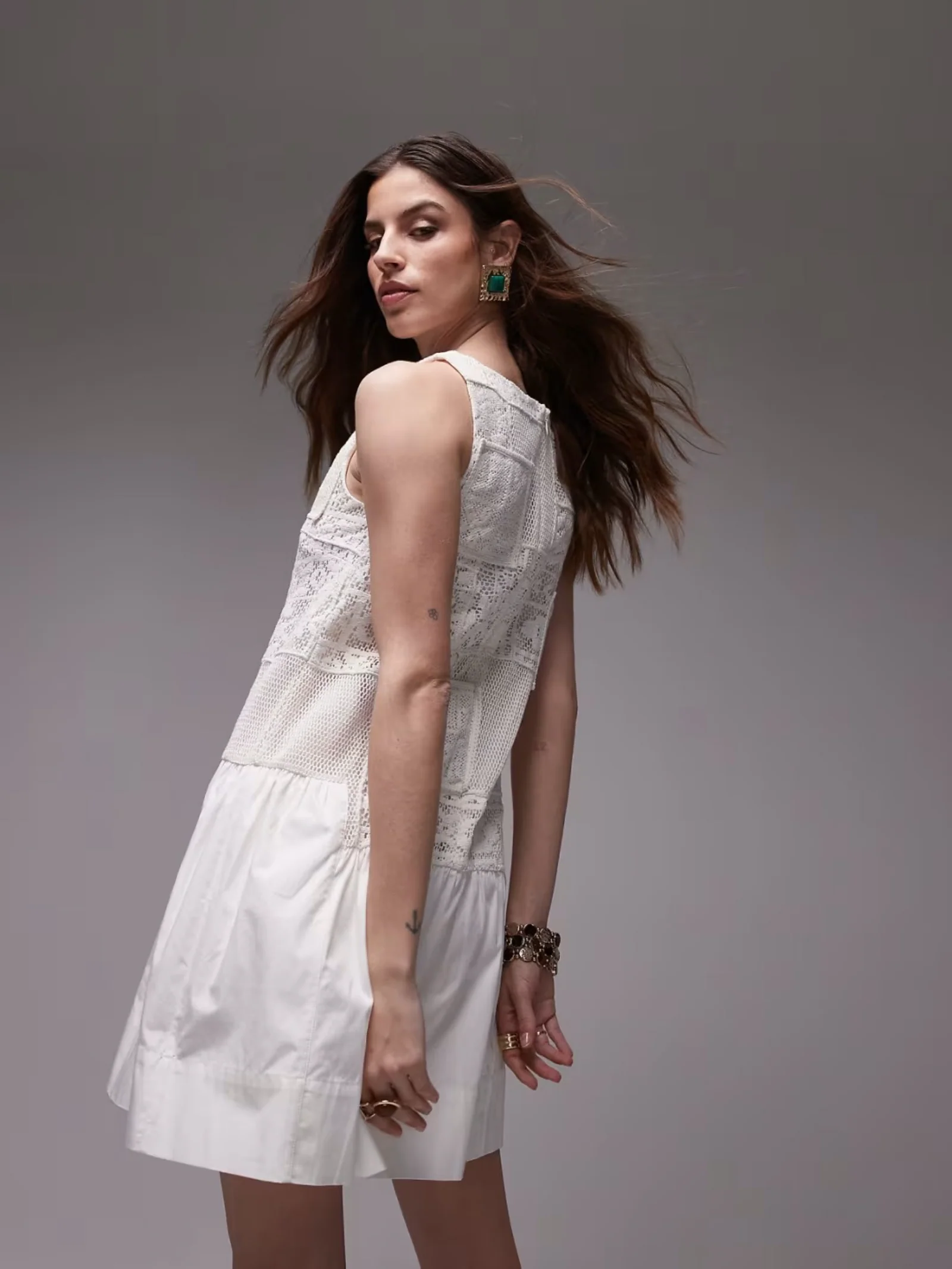 Crochet Body Mini Dress - Image 3