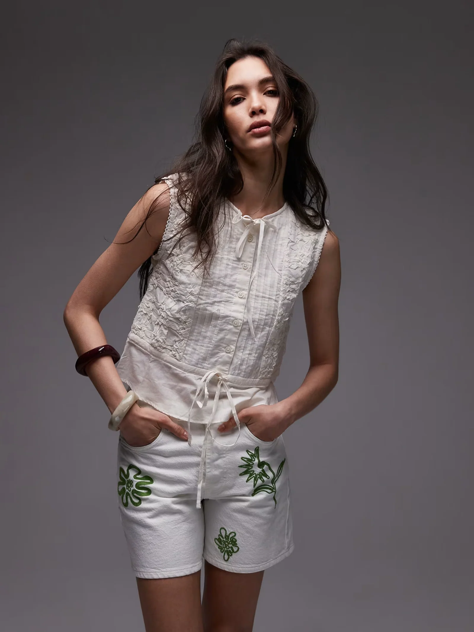 Cross Hatch Sleeveless Top - Image 2