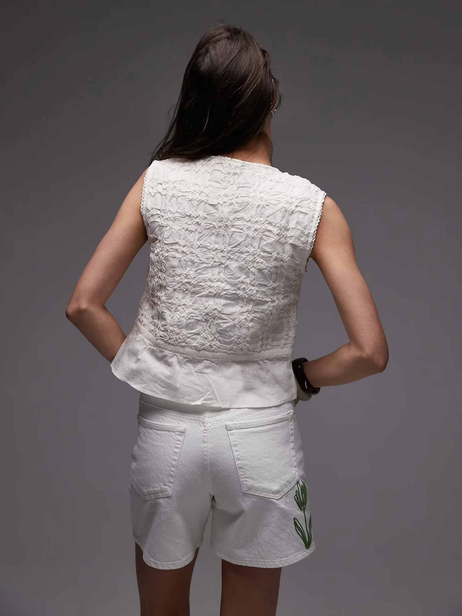 Cross Hatch Sleeveless Top - Image 3