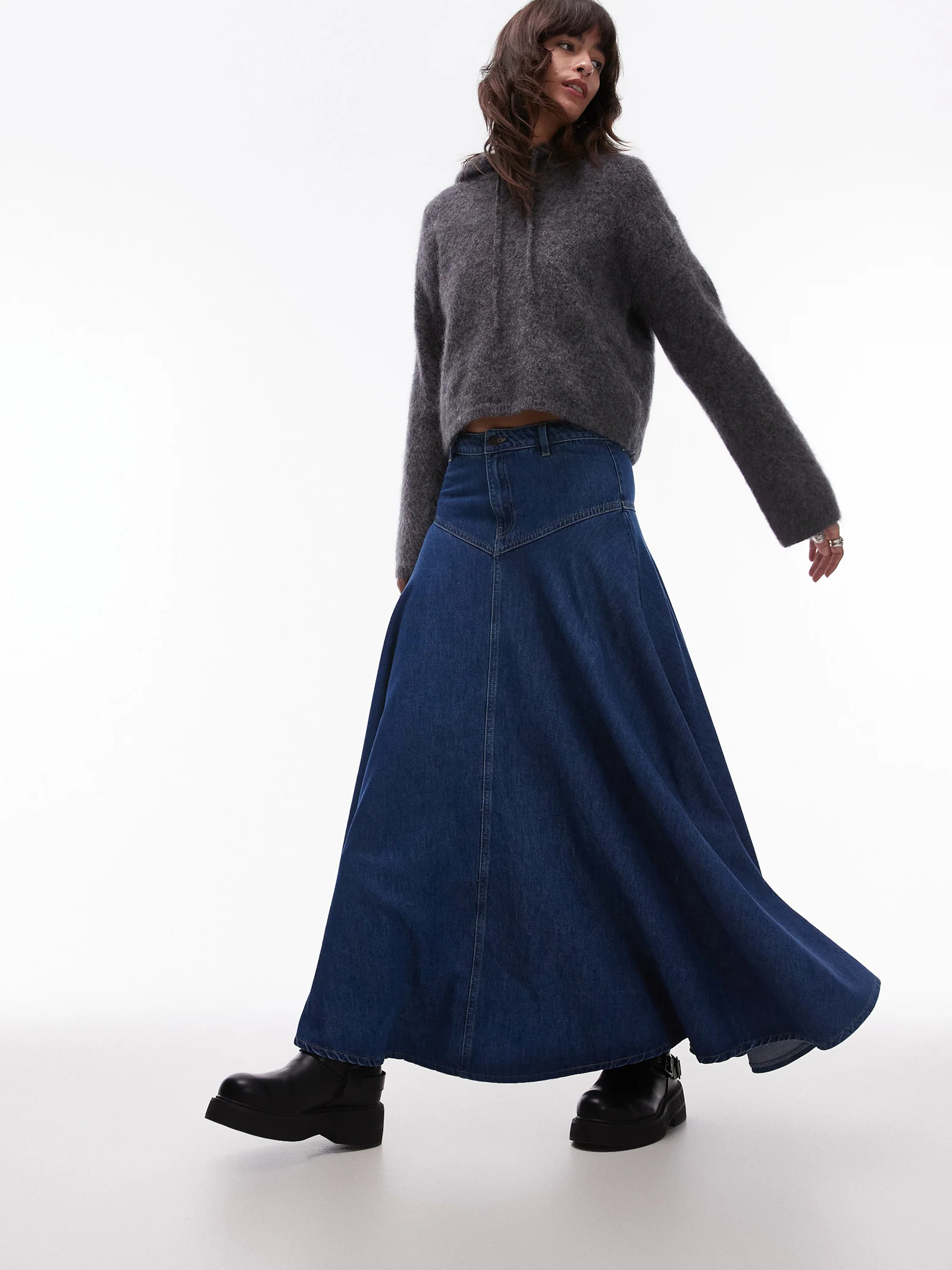 Denim A-Line Skirt - Image 5
