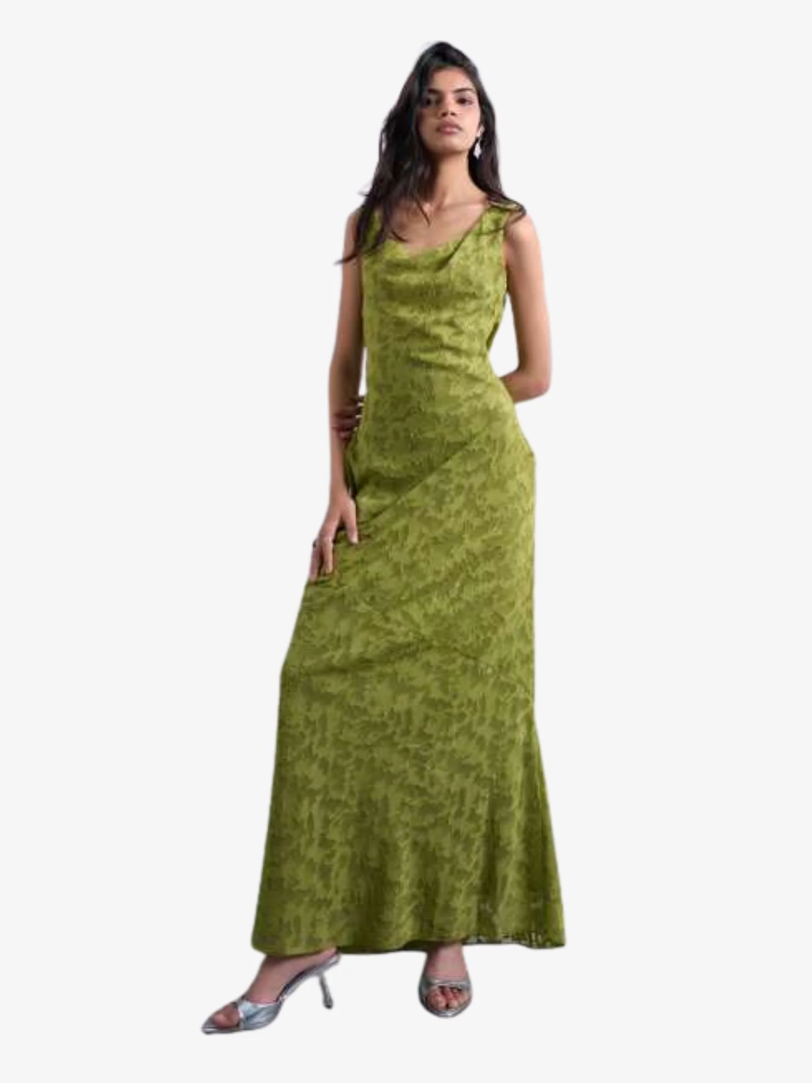 Devore Occasion Twist Shoulder Midi Dress - Image 2