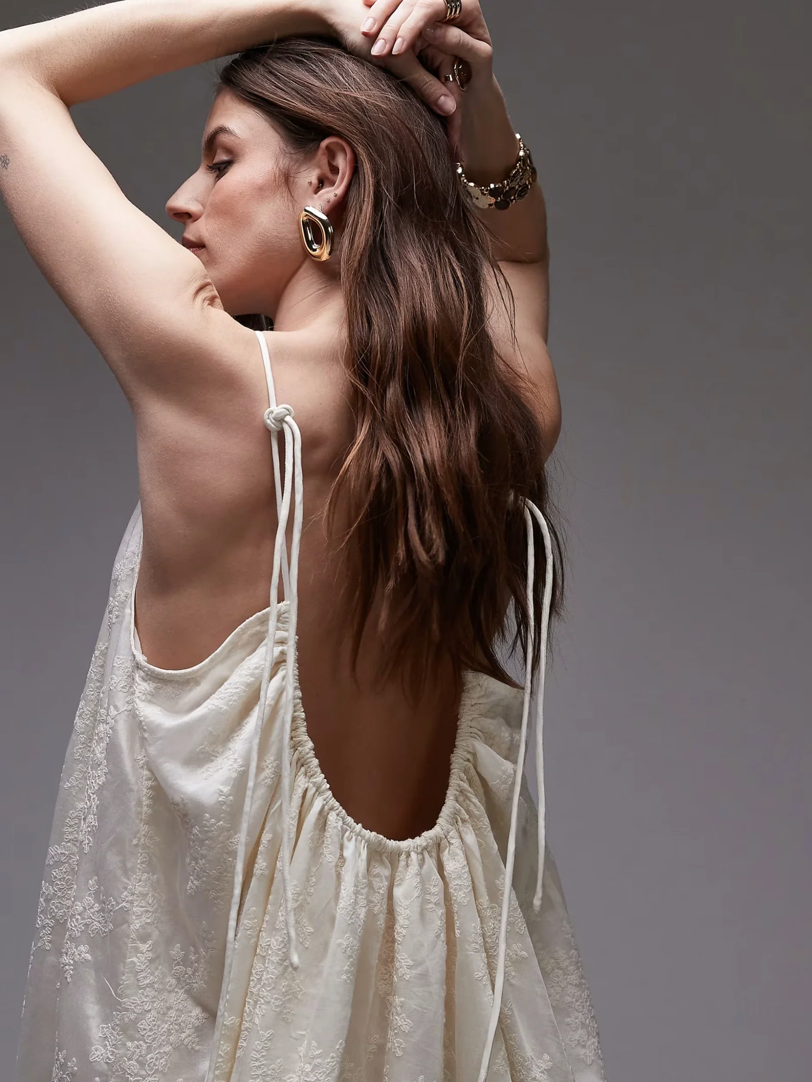 Embroidered Midi Dress - Image 3