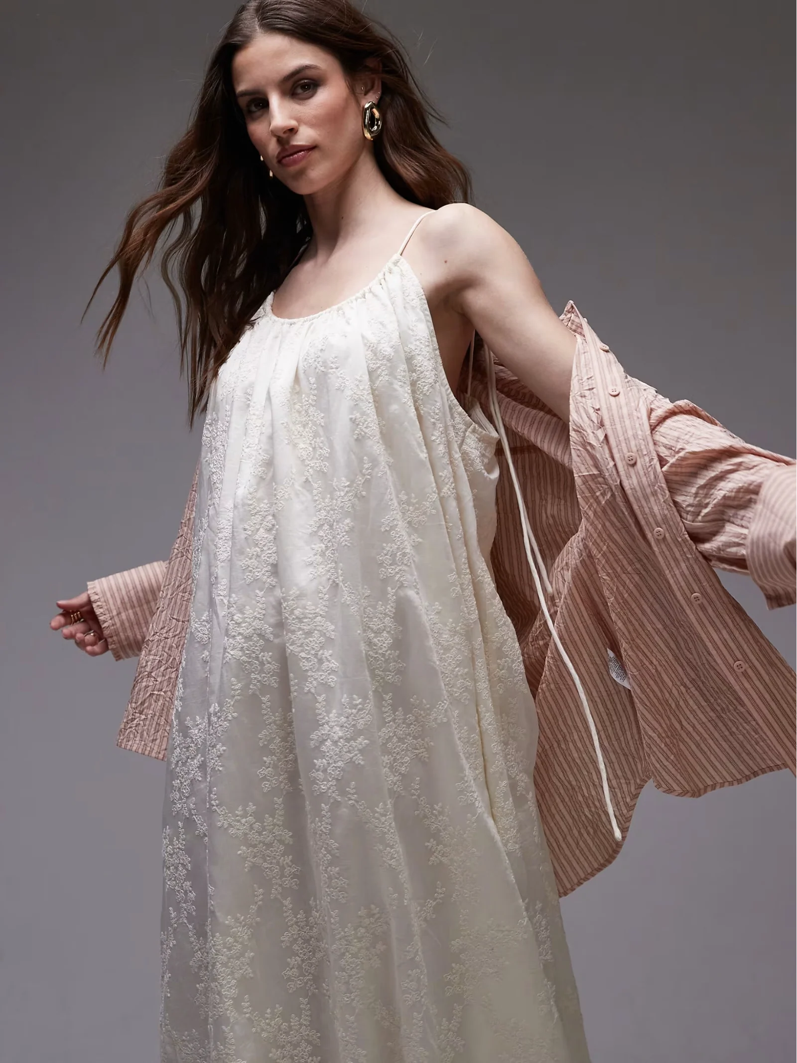 Embroidered Midi Dress - Image 4