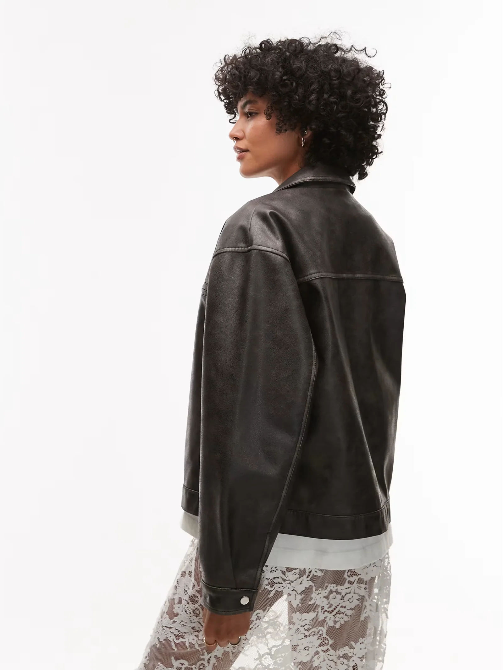 Faux Leather Jacket - Image 3