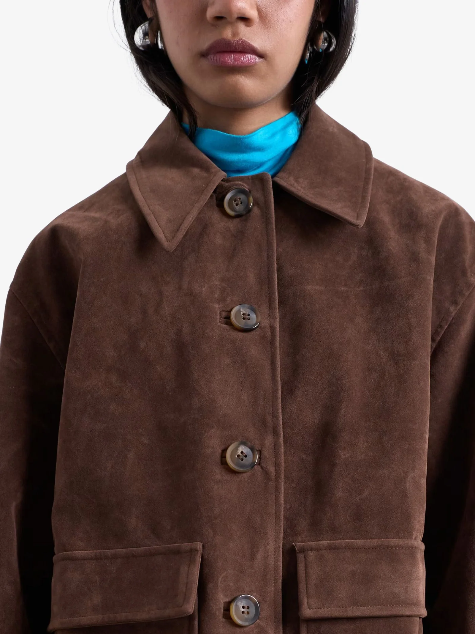 Faux Suede Boxy Jacket - Image 2