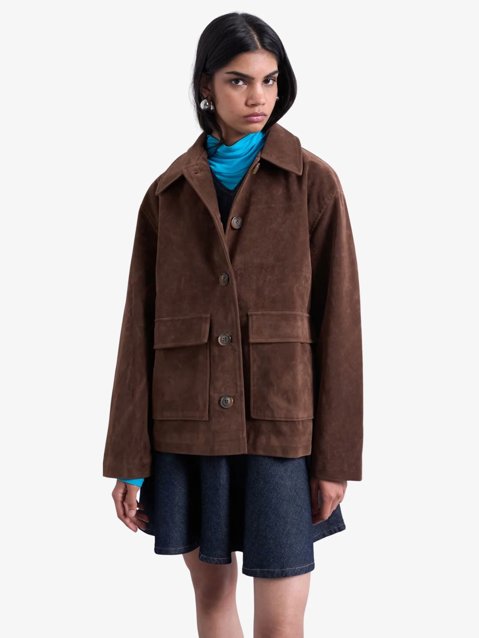 Faux Suede Boxy Jacket - Image 3