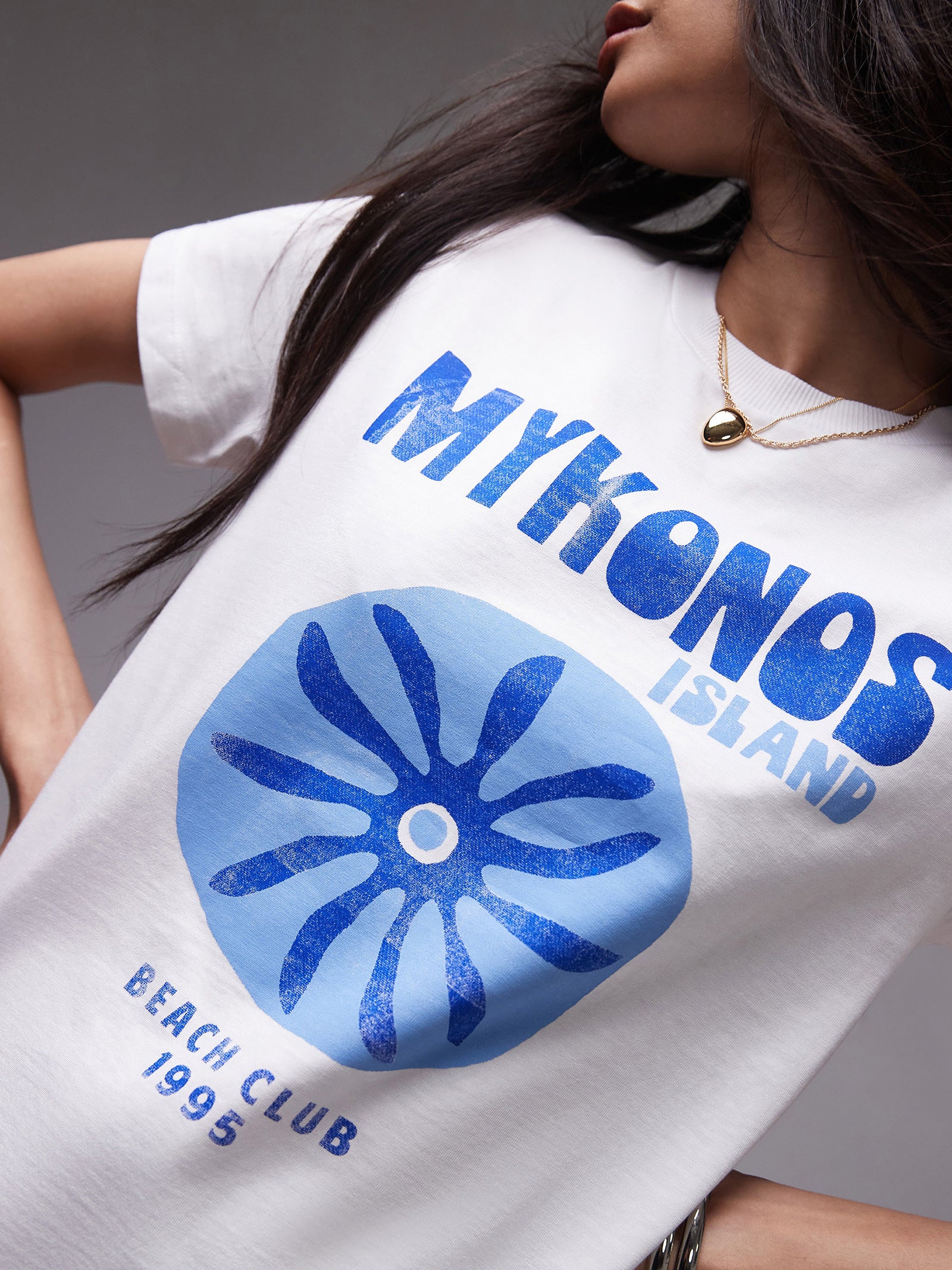 Graphic Mykonos Art Tee - Image 2