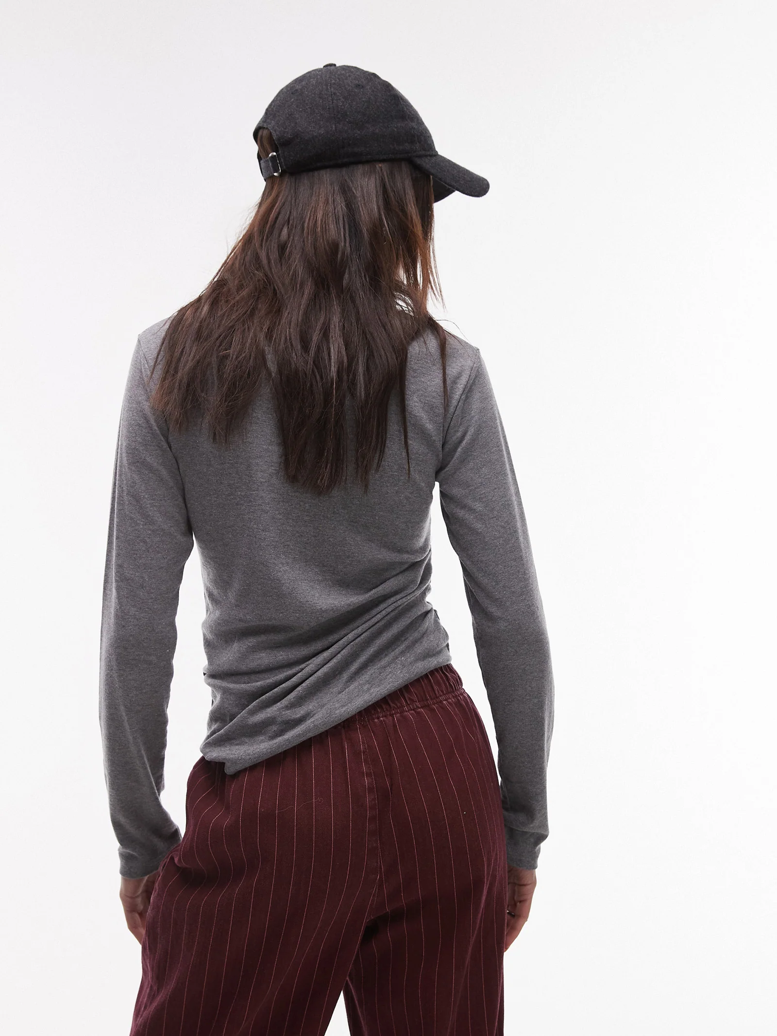 Hitched Side Long Sleeve Top - Image 2
