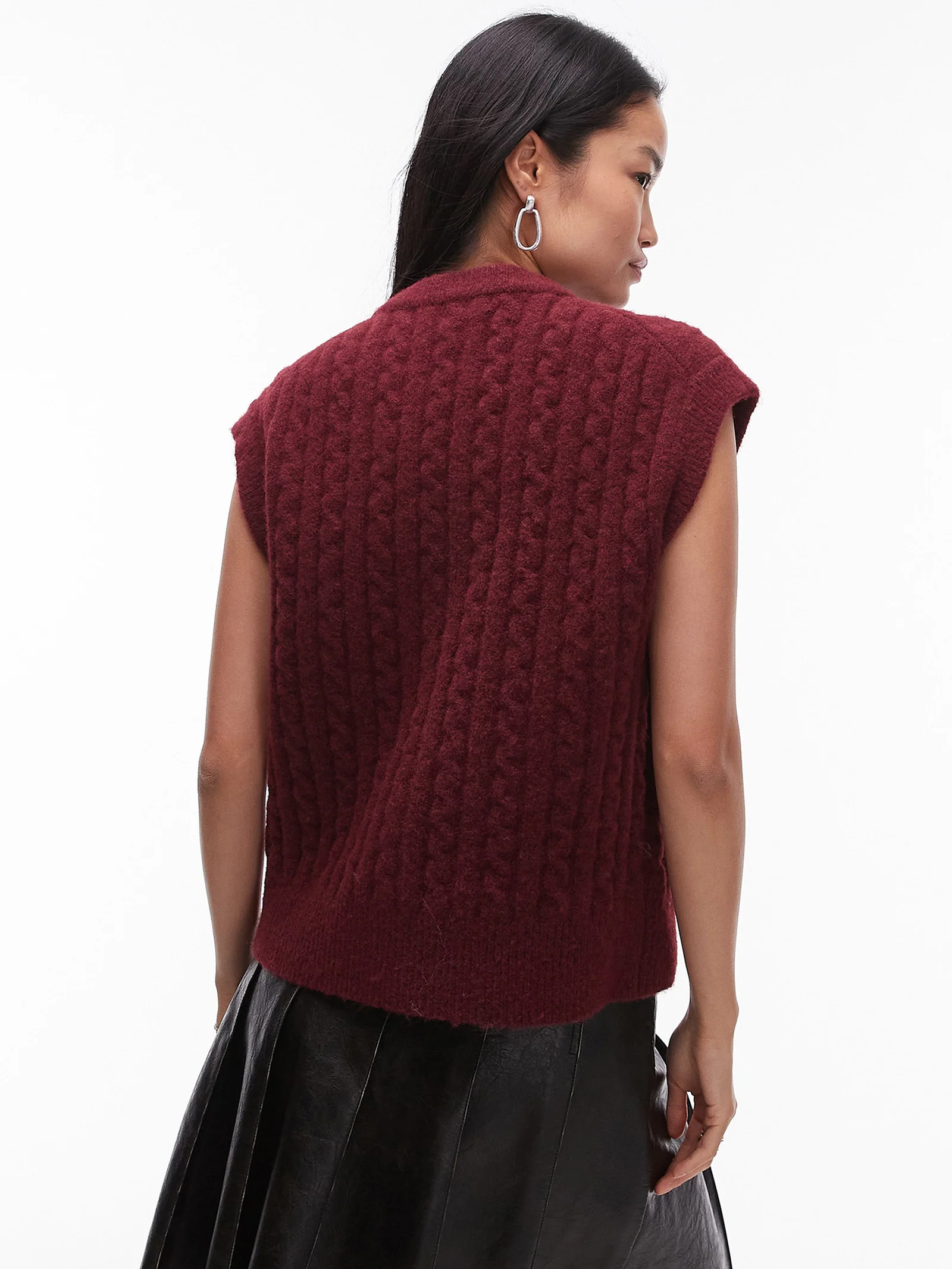 Knitted Cable Waistcoat - Image 2