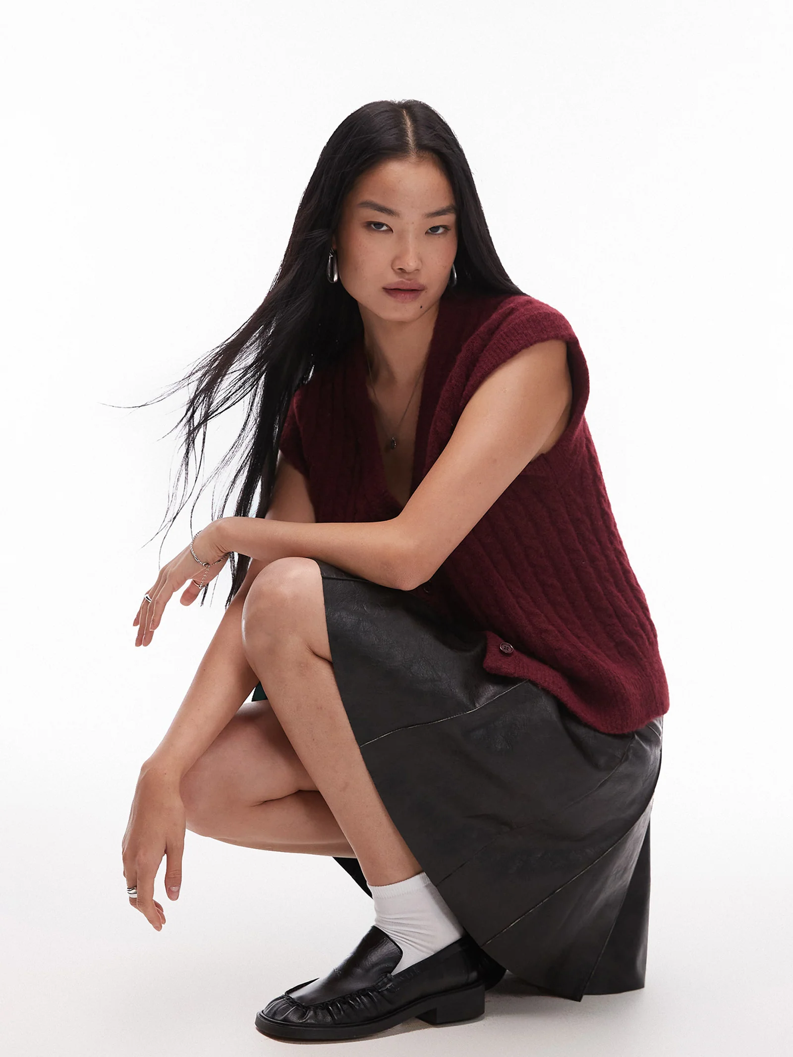 Knitted Cable Waistcoat - Image 3