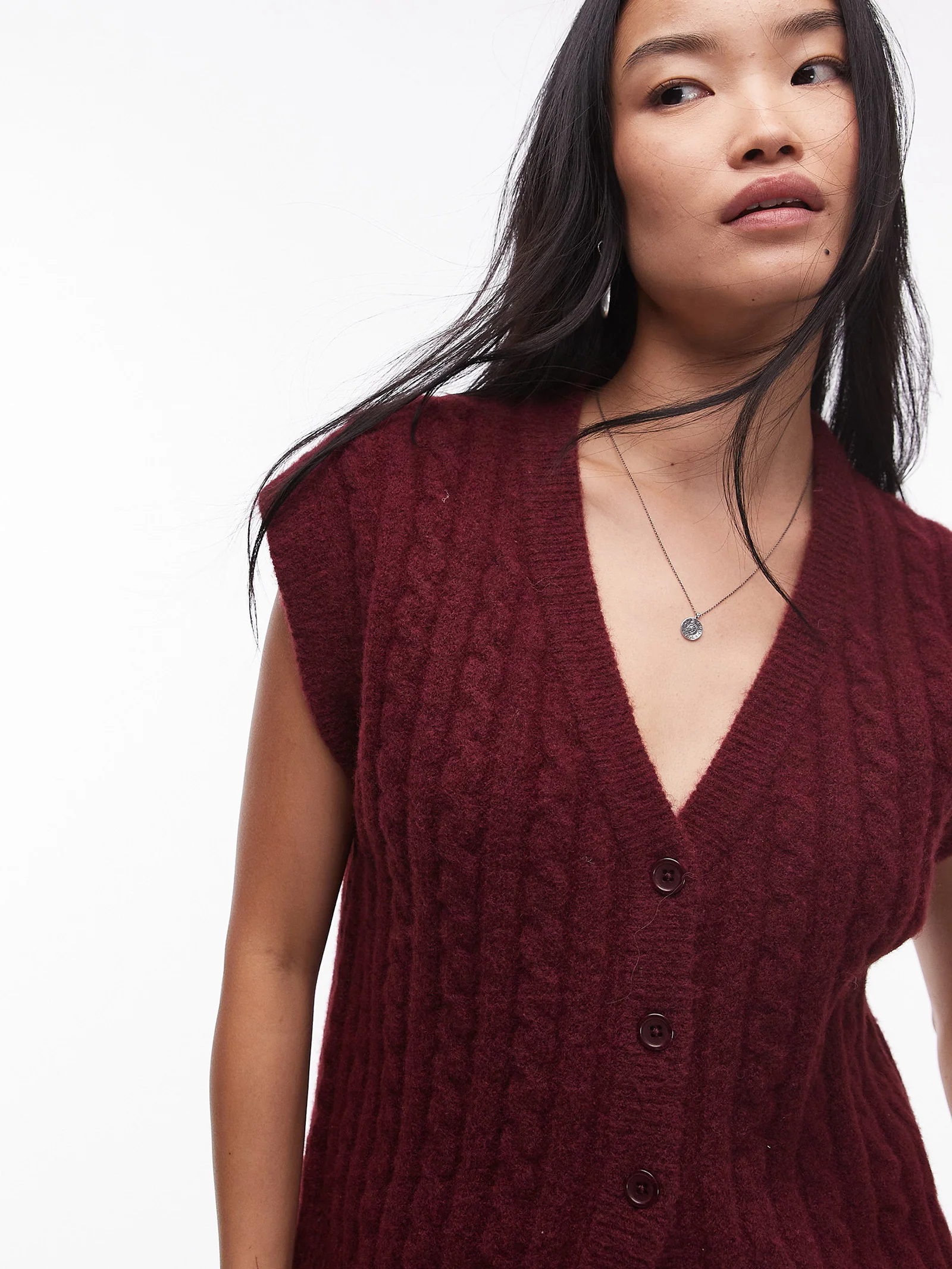 Knitted Cable Waistcoat - Image 4
