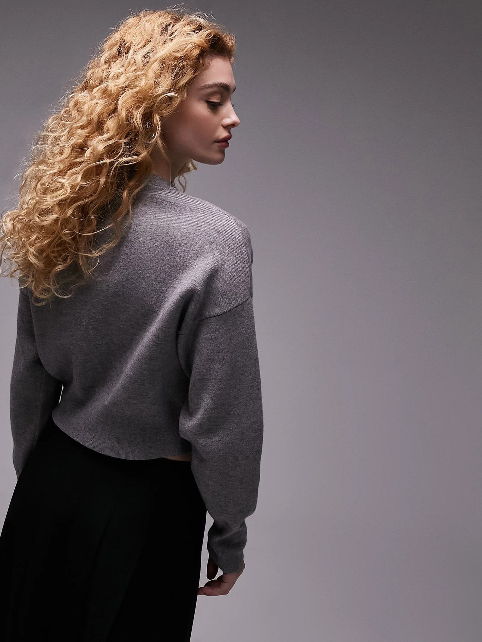 Knitted Compact Fitted Waist Cardigan - Image 3