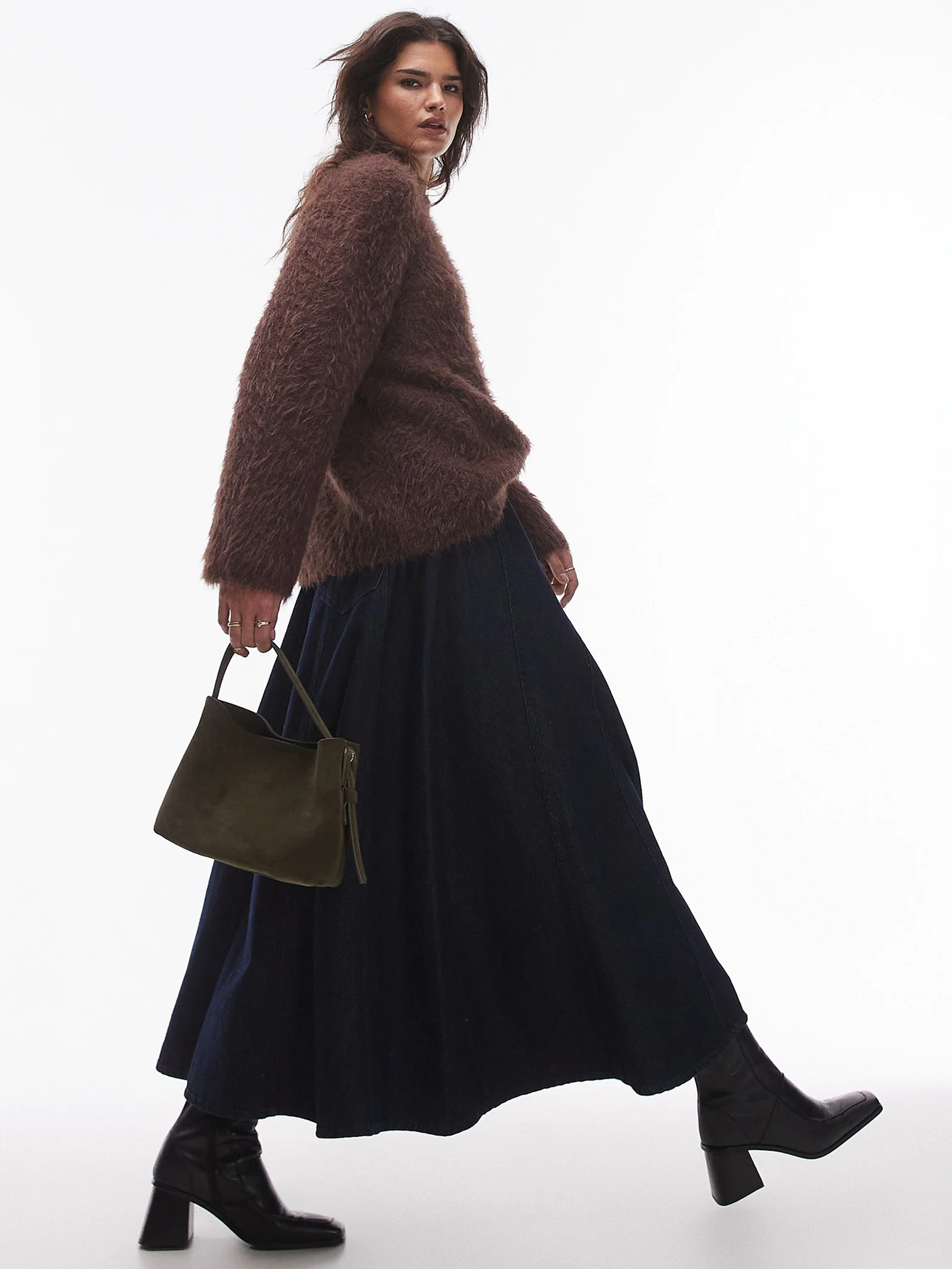 Knitted Ultra Fluffy Eyelash Slouchy Jumper - Image 3