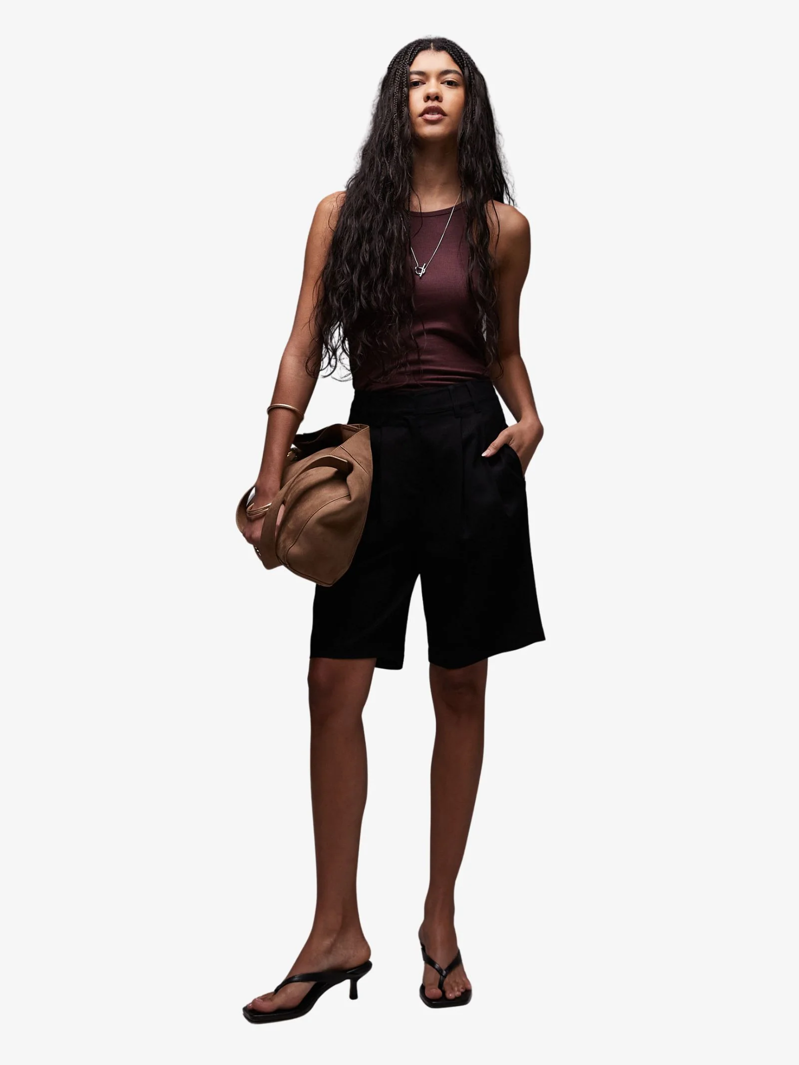 Linen Longline Shorts - Image 4