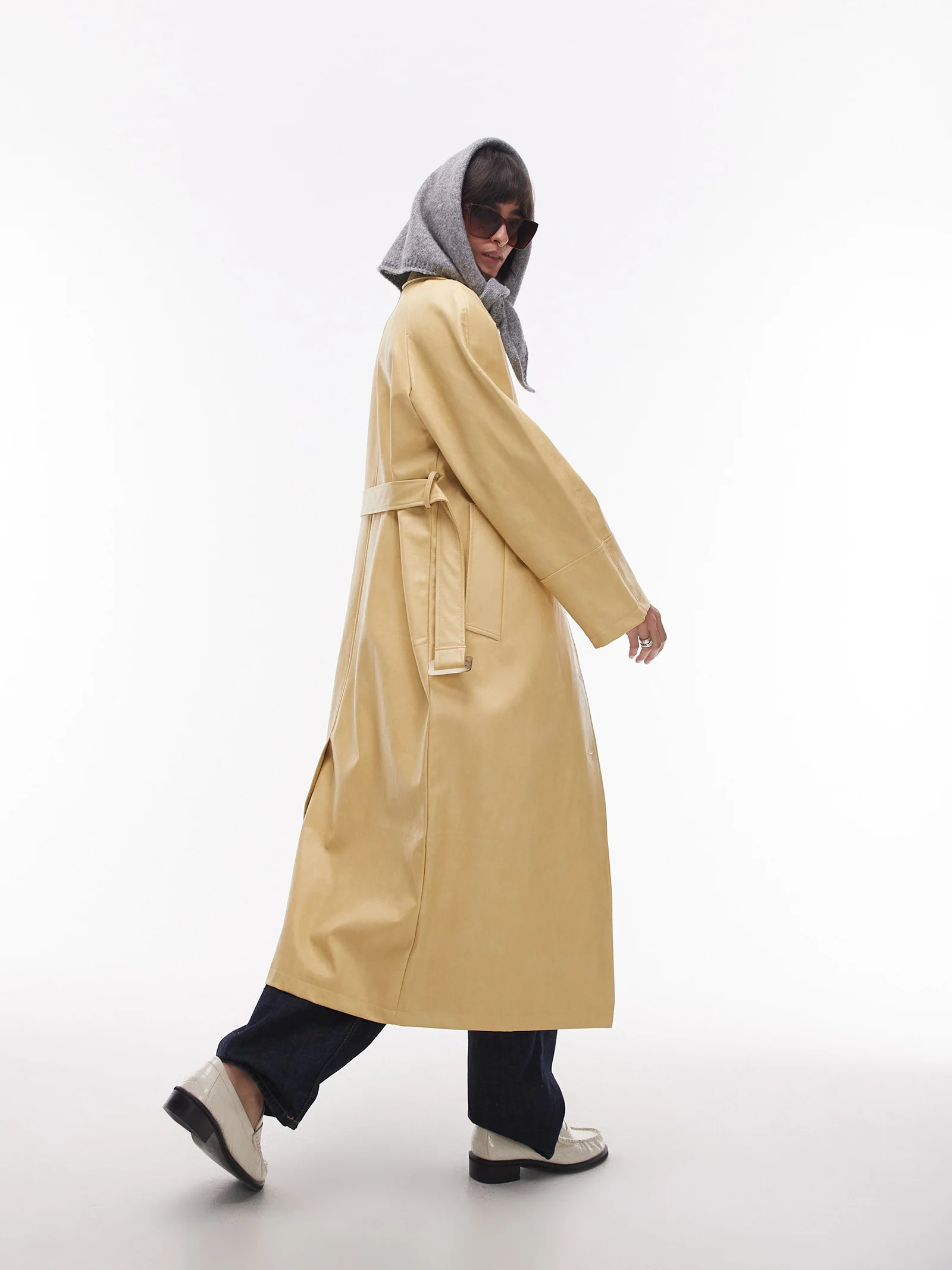 Long Oversized Leather Trench - Image 2