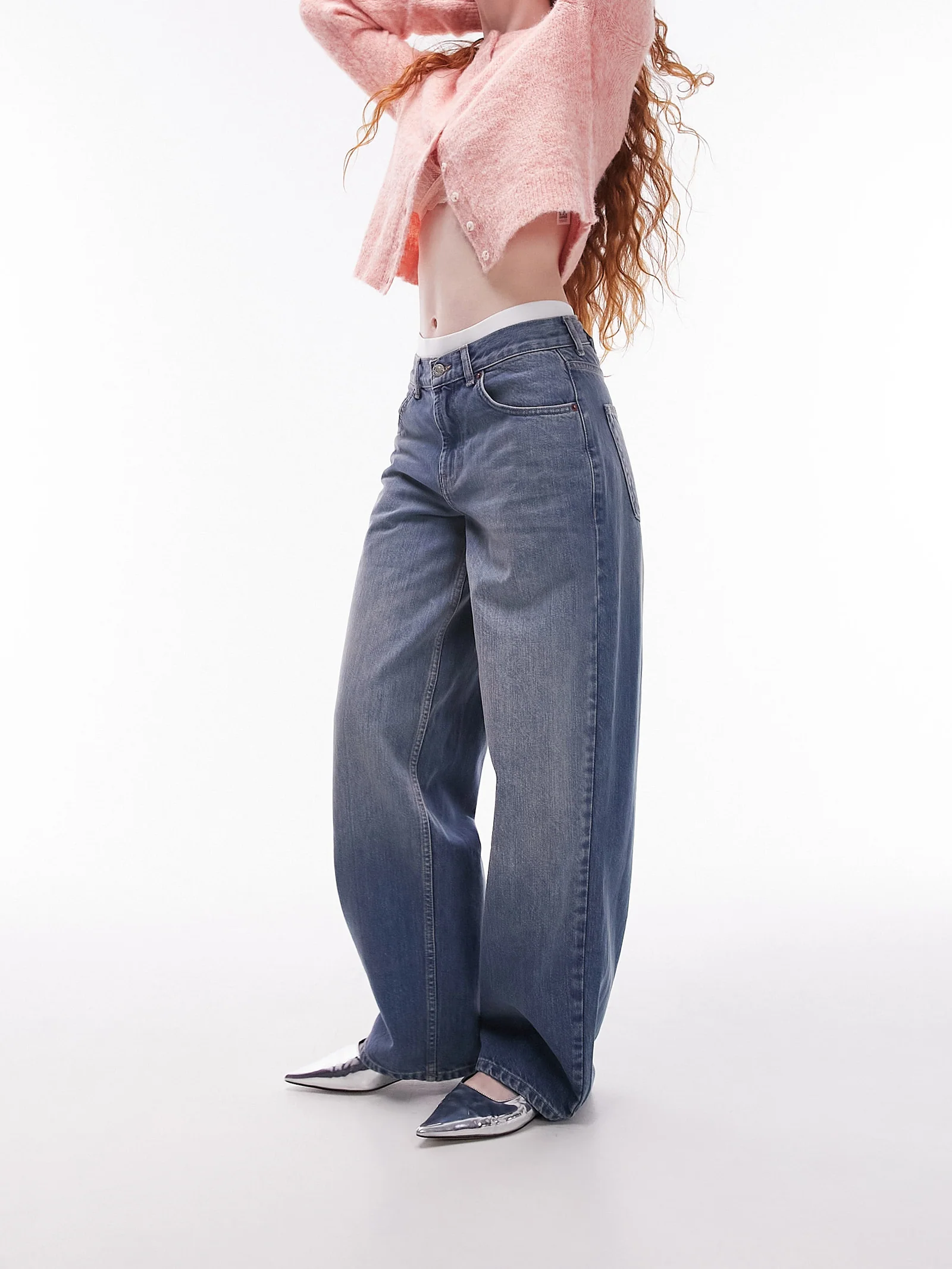 Low Rise Cinch Back Jeans - Image 2