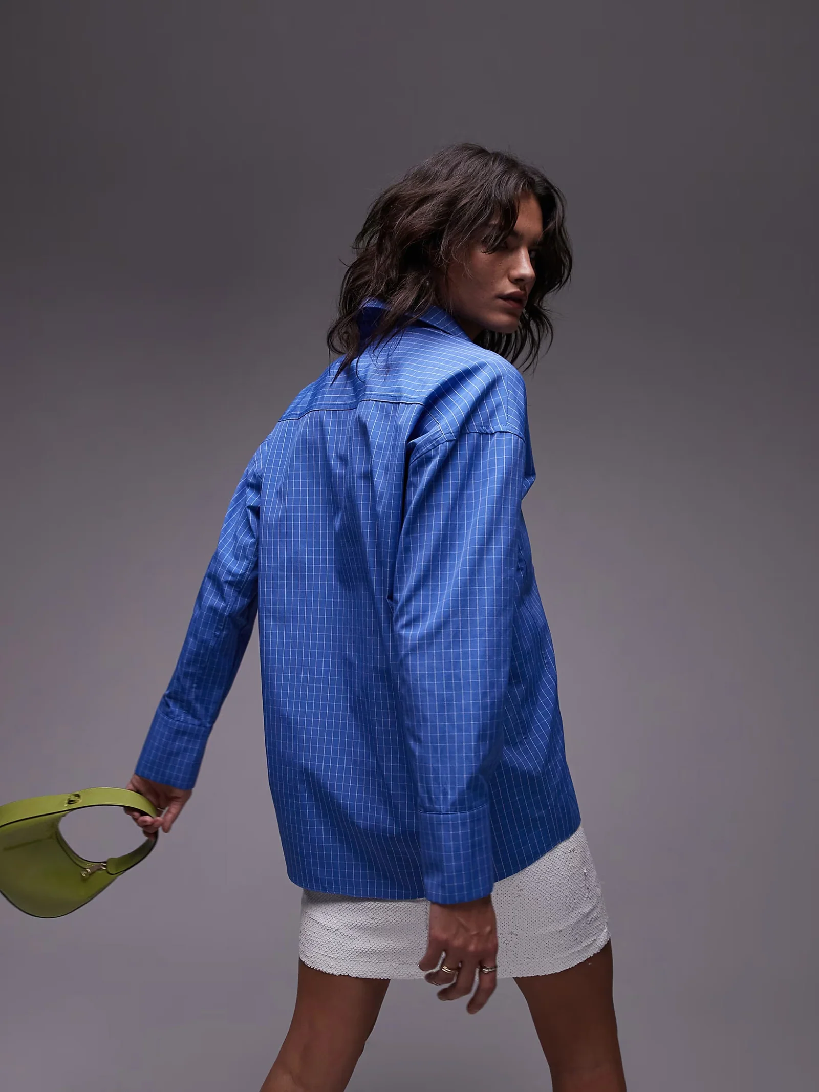 Micro Check Oversize Shirt - Image 2