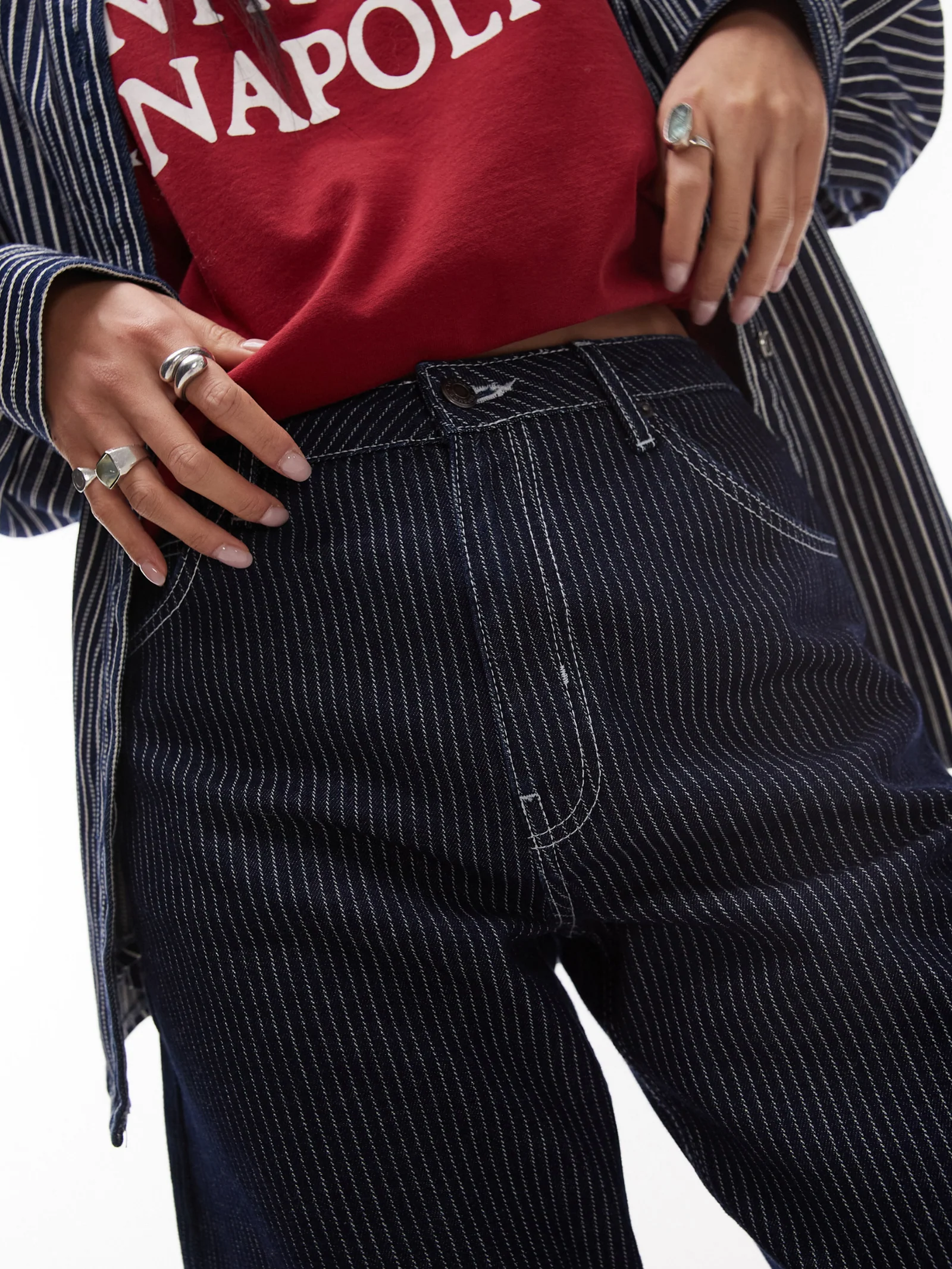 Mid Rise Barrel Jeans - Image 3