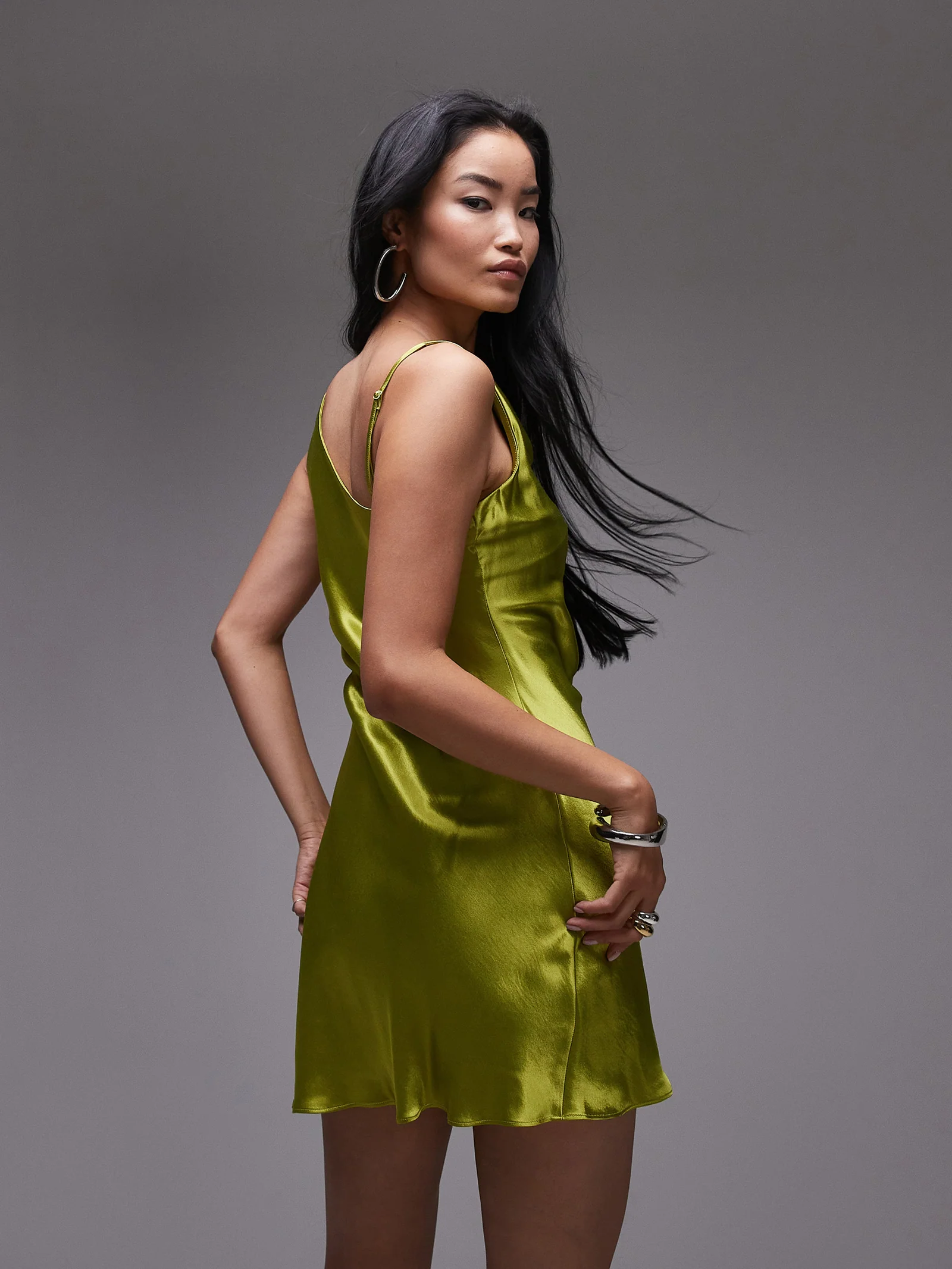 Mini Asymmetric Neck Dress - Image 2