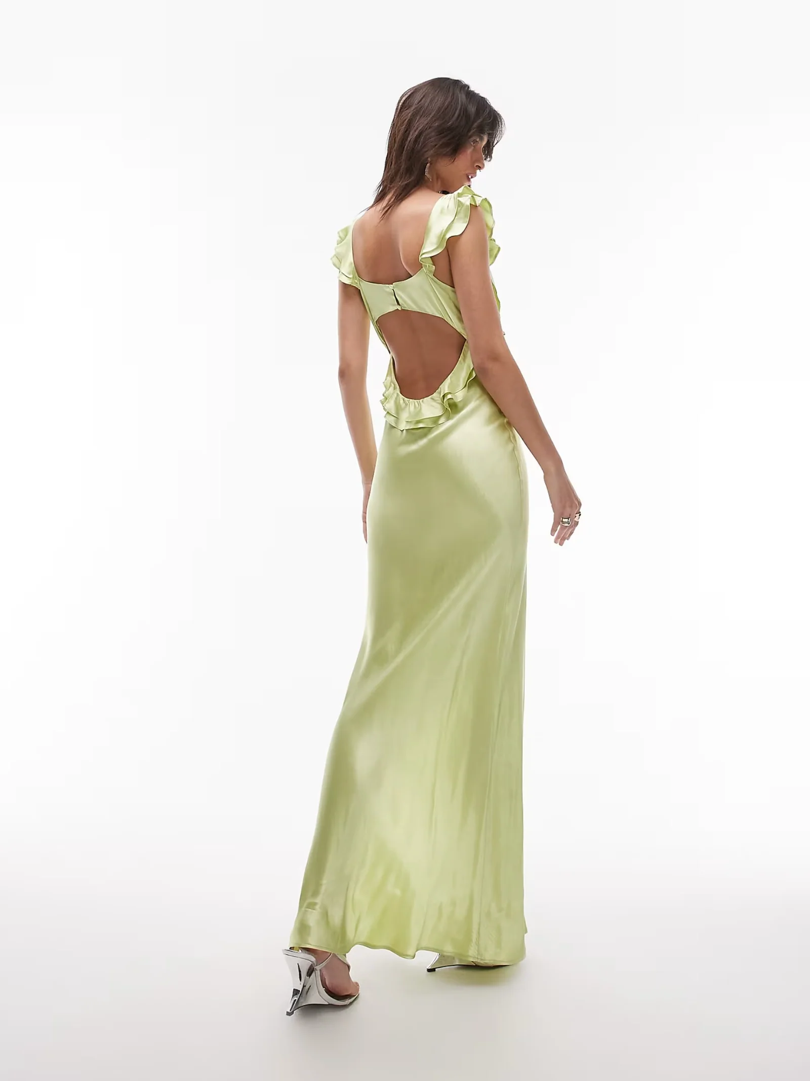 Ruffle Shoulder Slip Dress - Image 4
