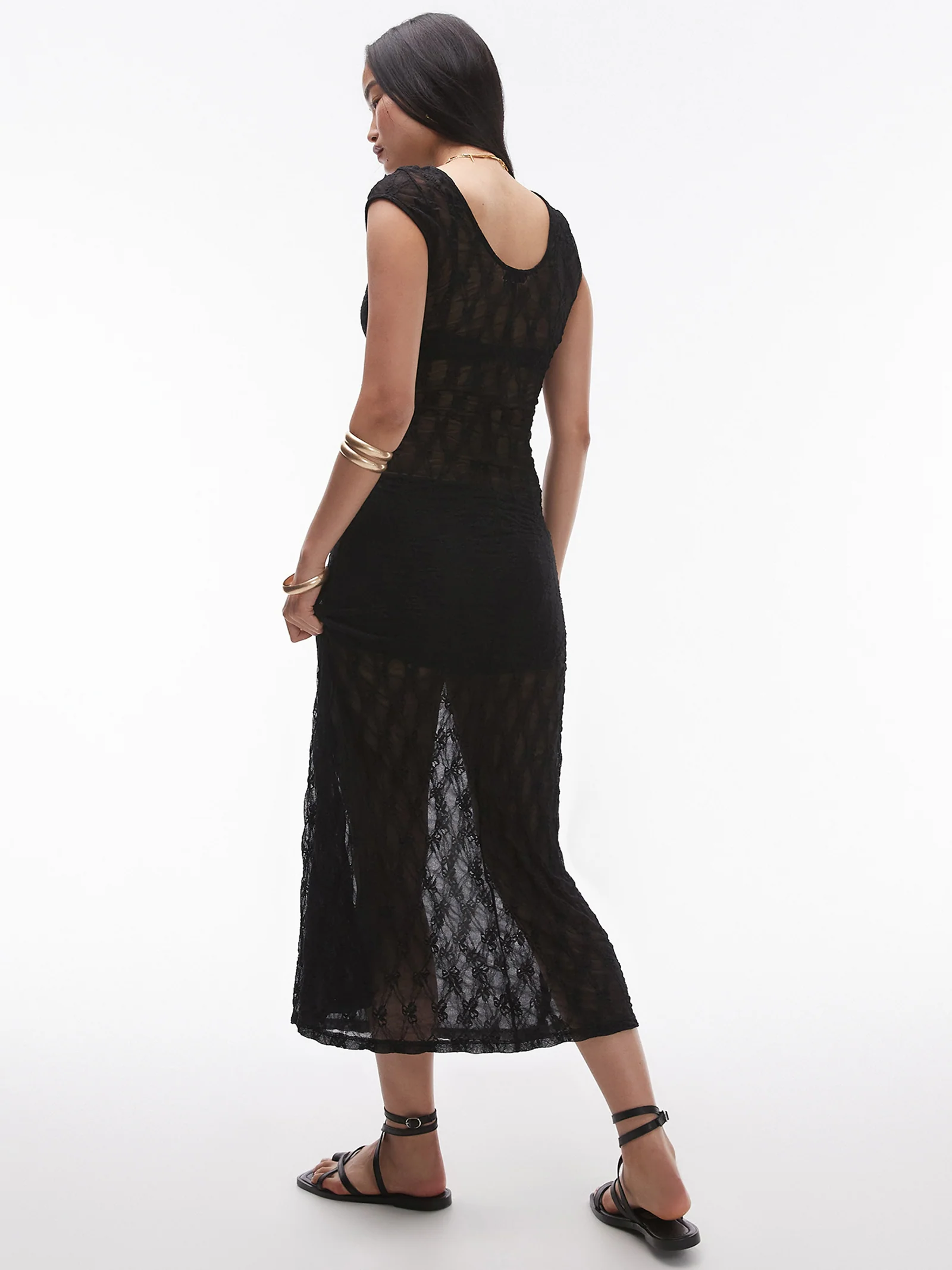 Sheer Lace MaxiDress ScoopBack - Image 4