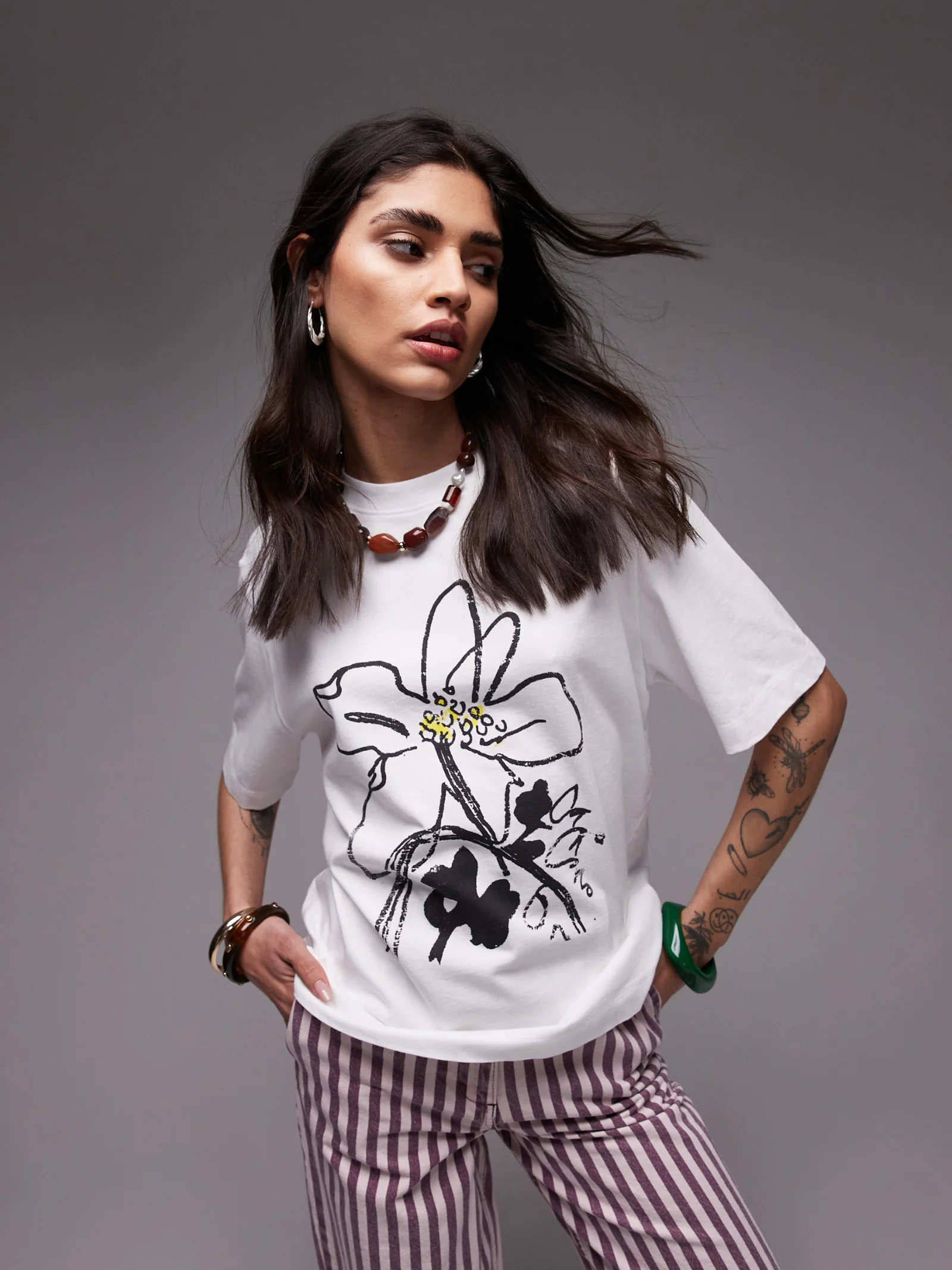 Shrunken Floral Tee - Image 2