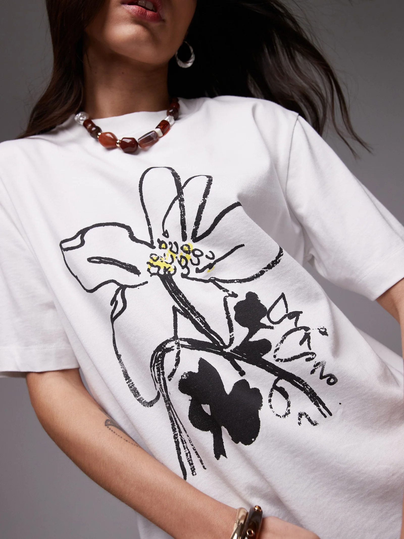 Shrunken Floral Tee - Image 4